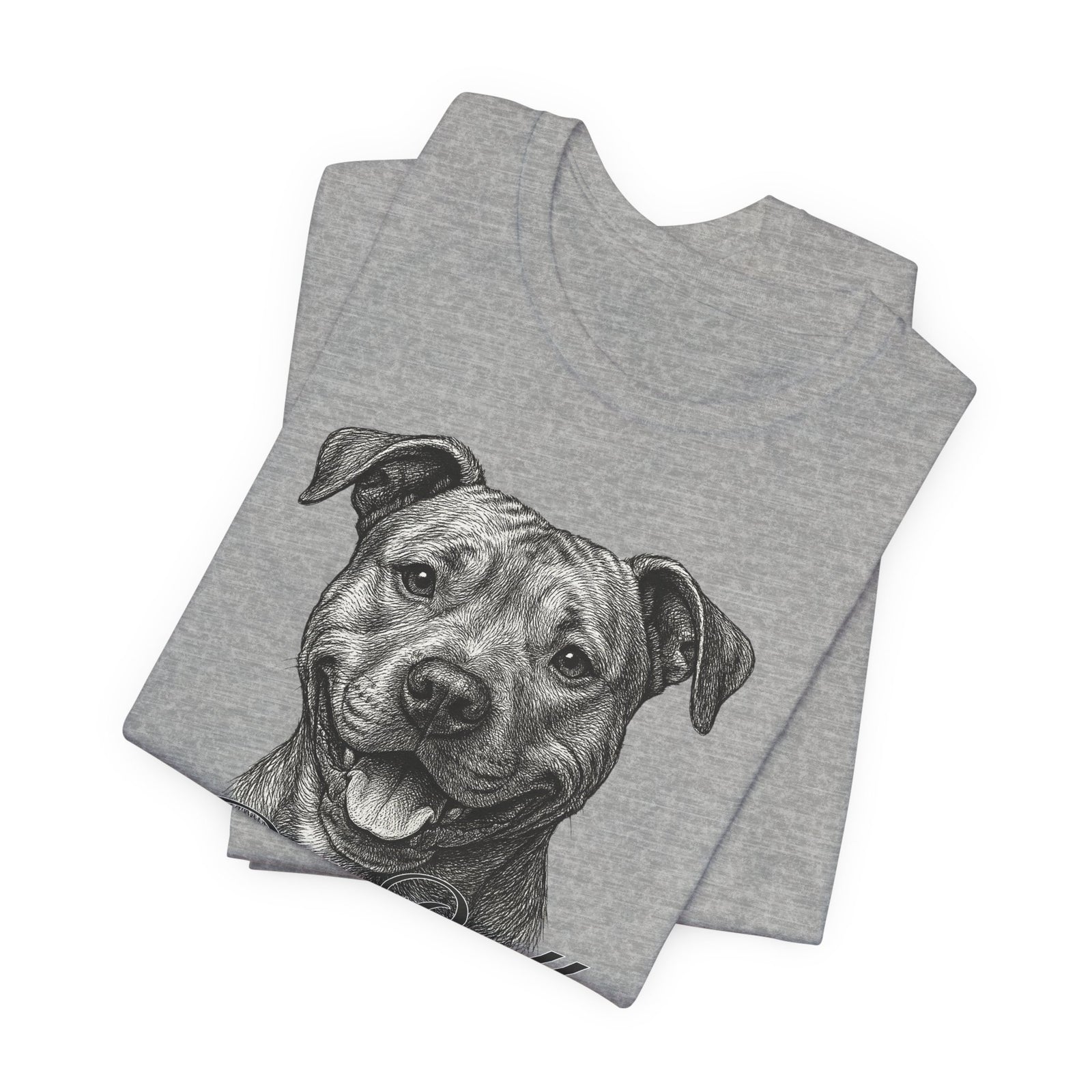 Pit Bull Ink Tee | Pen & Ink Portrait Dog T-Shirt