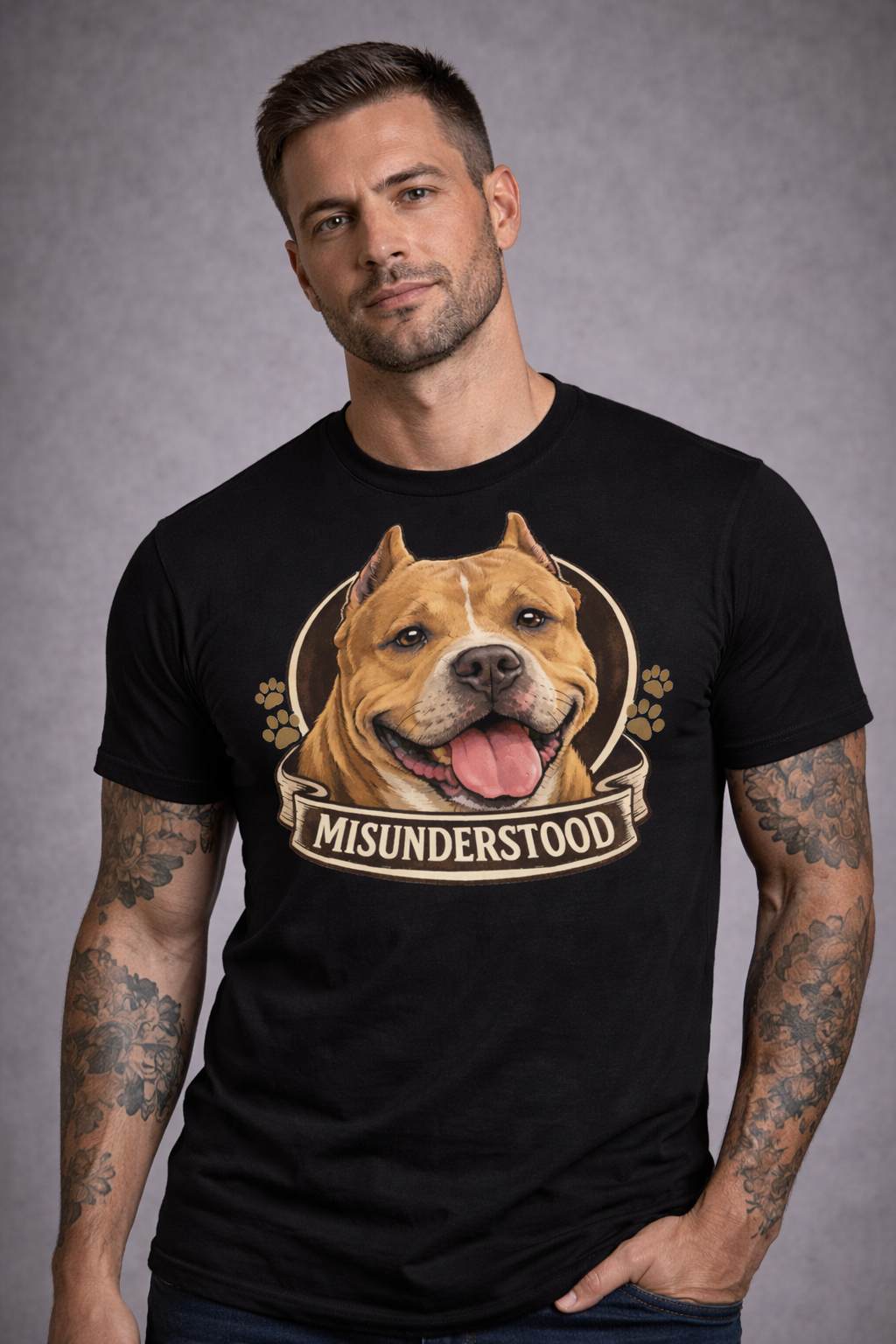 Misunderstood – Bully Lover Graphic T-Shirt | Bella Canvas 3001 Unisex Black Tee