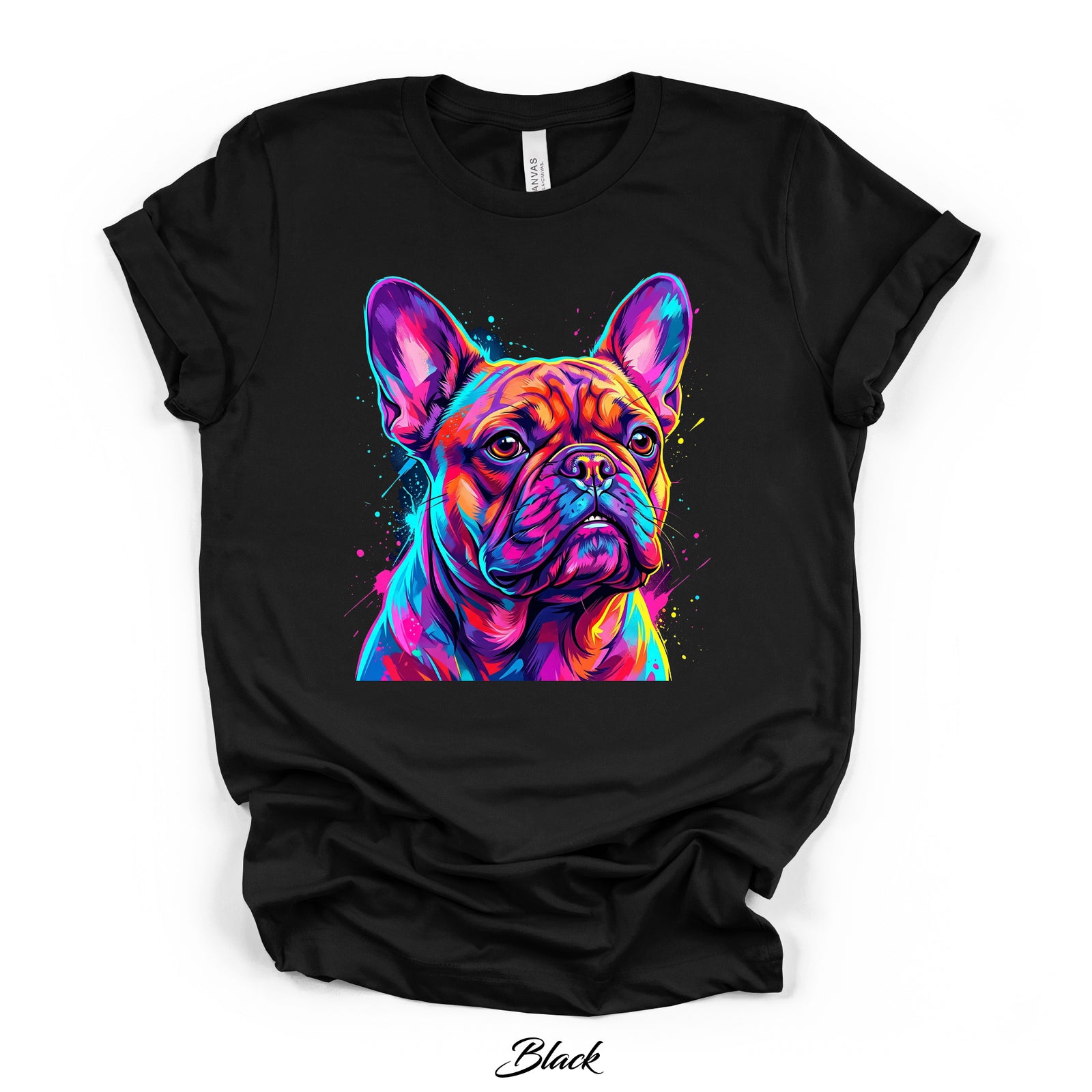 Custom Neon Pop Art Dog Portrait T-Shirt — Personalized Pet Photo Tee