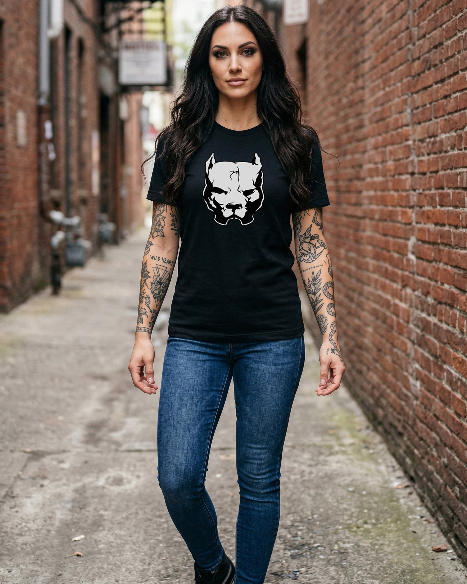 Camiseta de manga corta con cabeza de matón