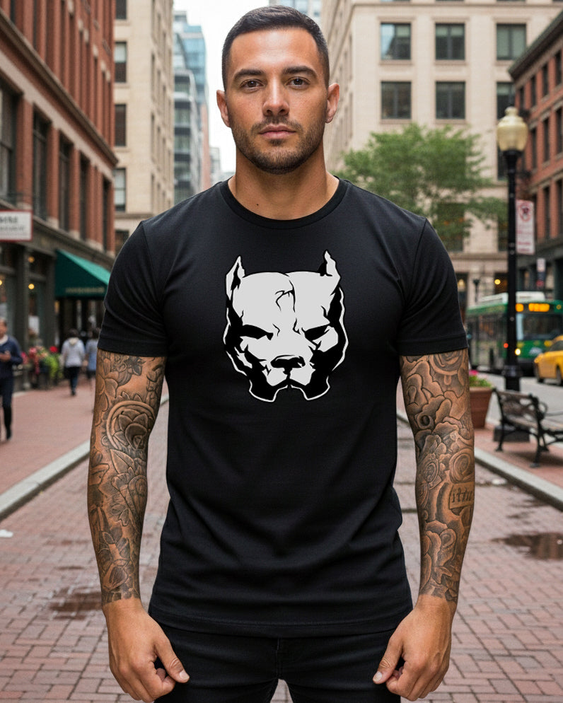 Camiseta de manga corta con cabeza de matón