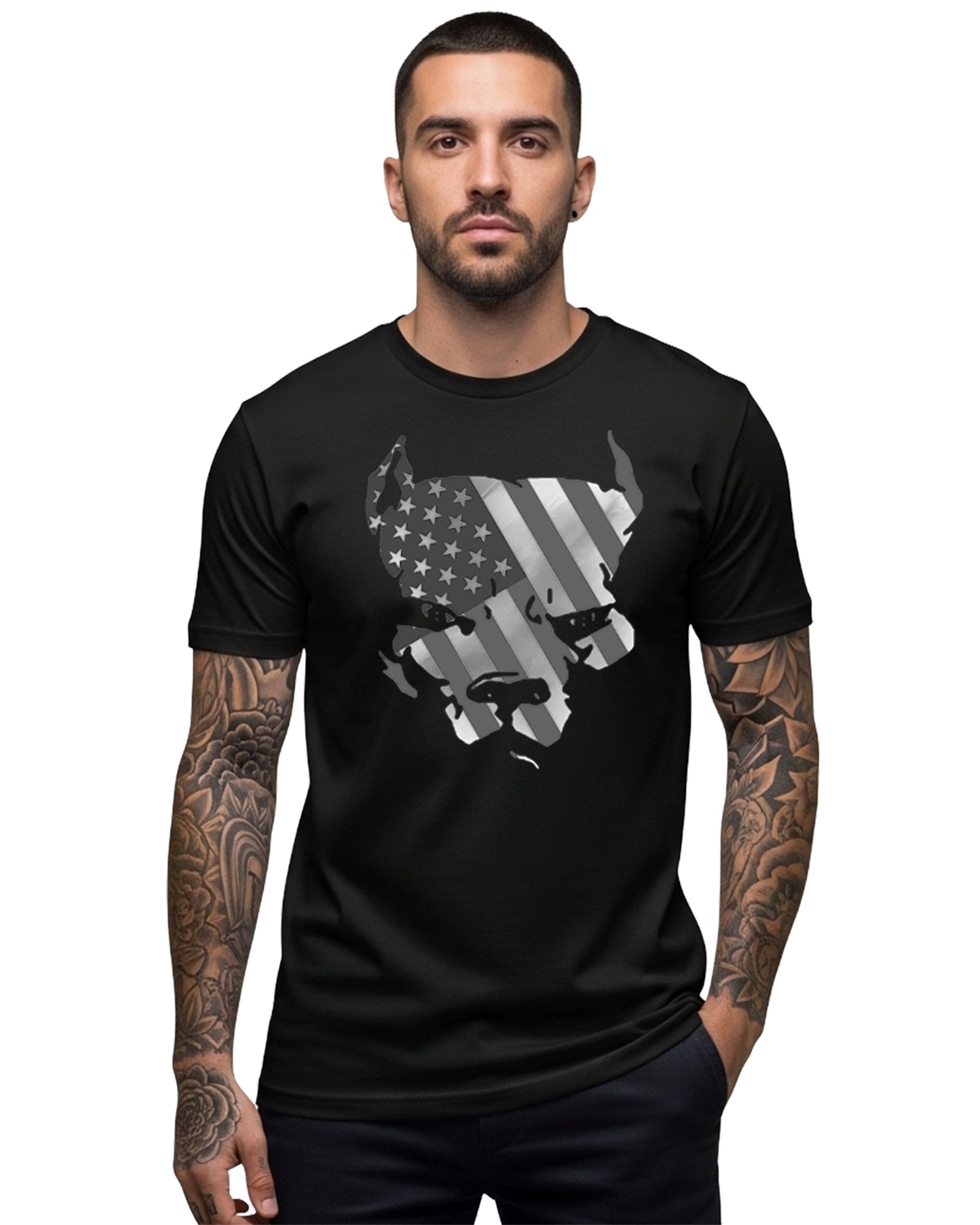 Bully Flag Graphic Tee | Black | Direct-to-Garment Print | Bella Canvas 3001