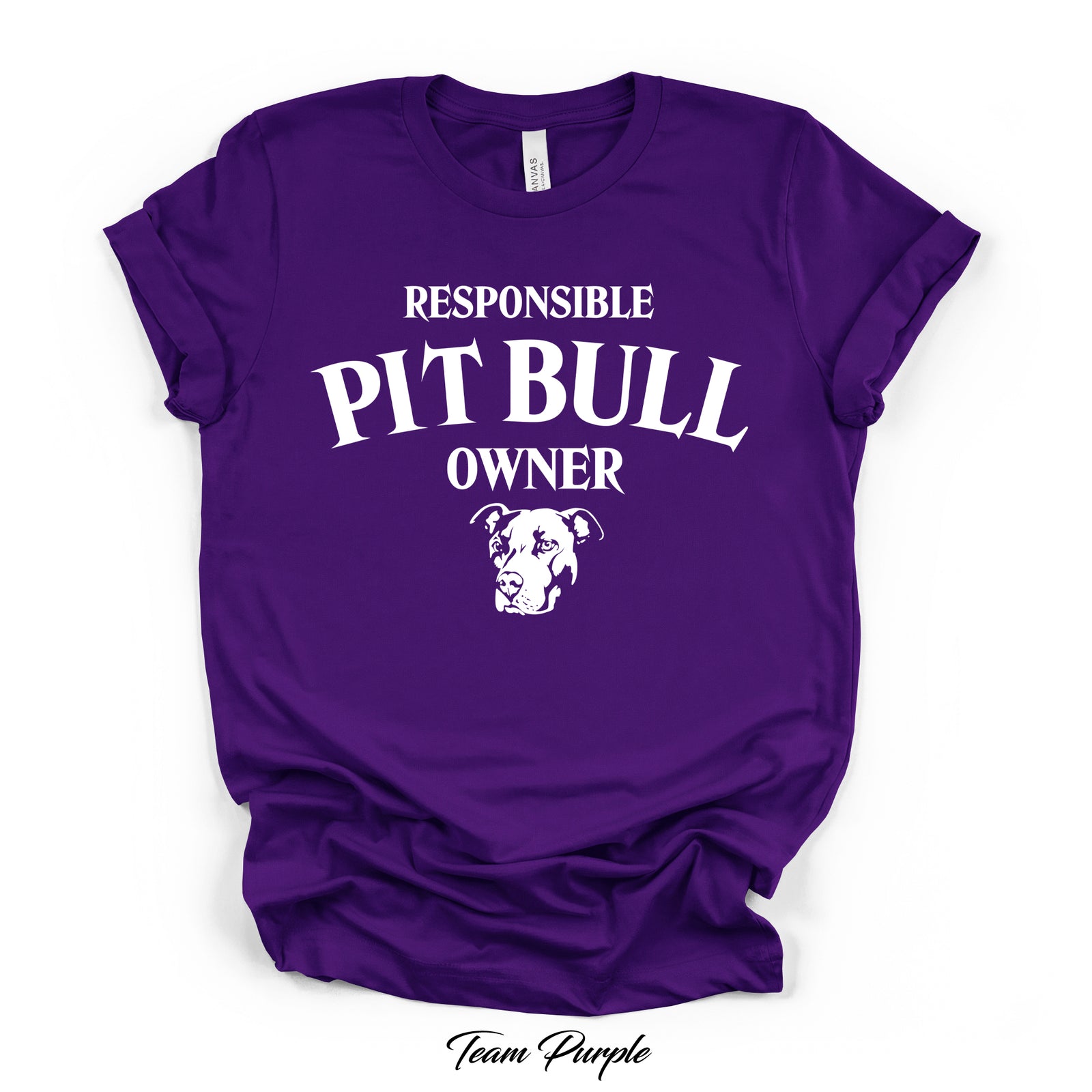 Responsible Pit Bull Owner Tee | Bella Canvas 3001 | Direct-to-Garment Print