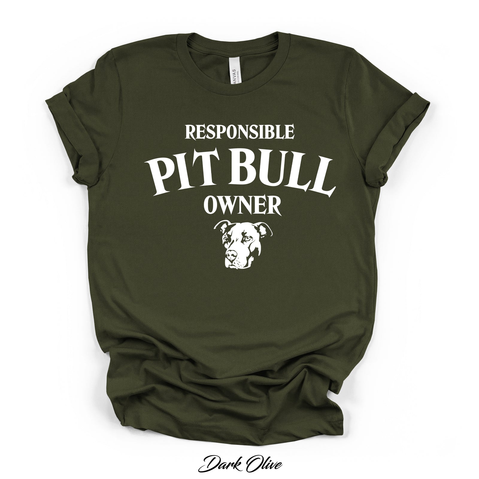 Responsible Pit Bull Owner Tee | Bella Canvas 3001 | Direct-to-Garment Print