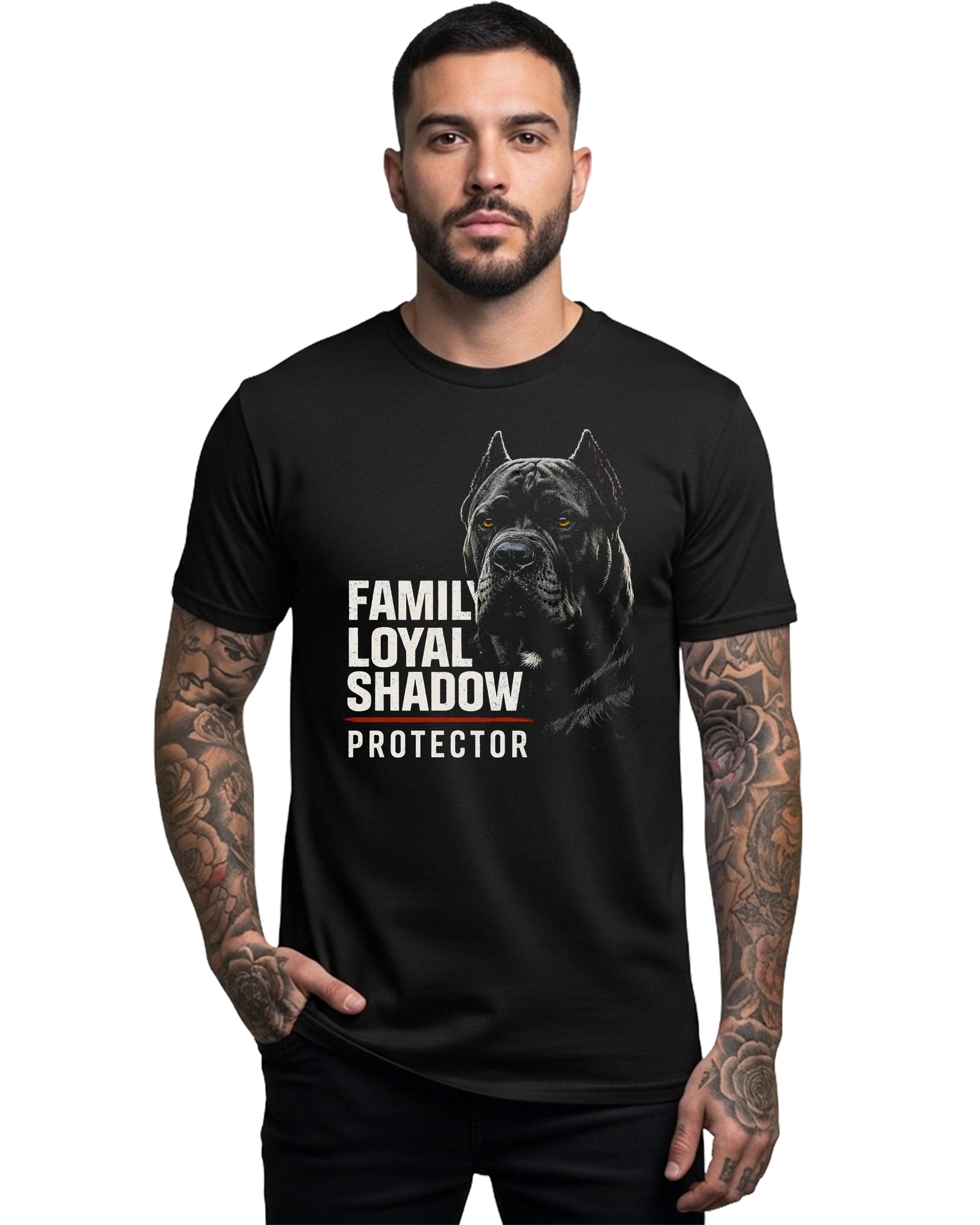 Cane Corso Family Loyal Shadow Protector Tee | Bella Canvas 3001