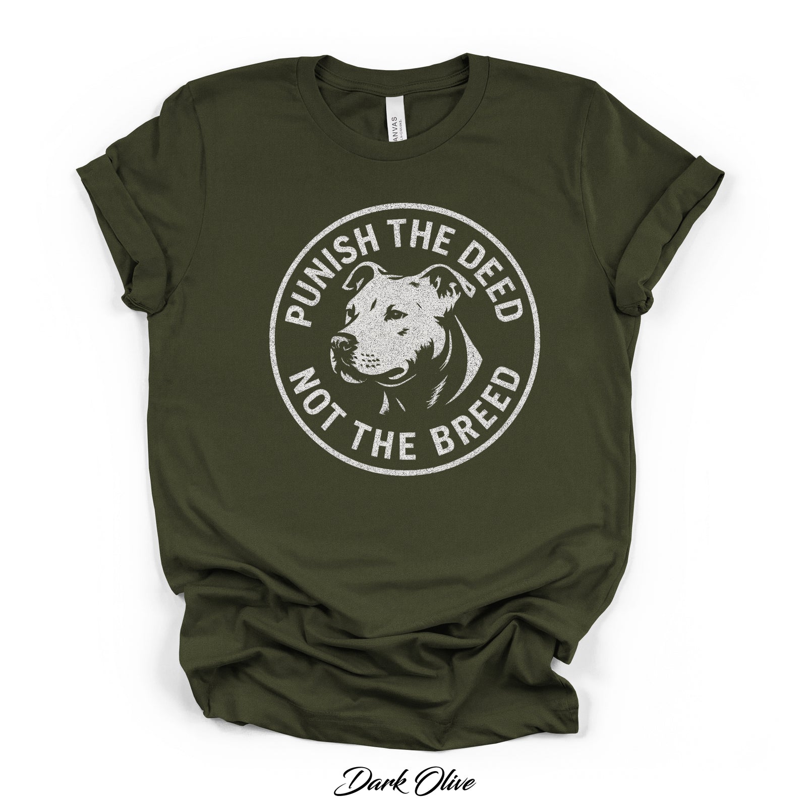 Punish the Deed Not the Breed Tee | Bella Canvas 3001 | 4 Colors