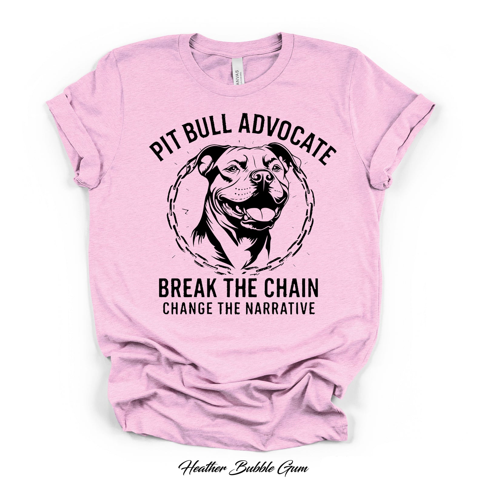 Pit Bull Advocate Break the Chain Tee | Bella Canvas 3001CVC | 5 Colors