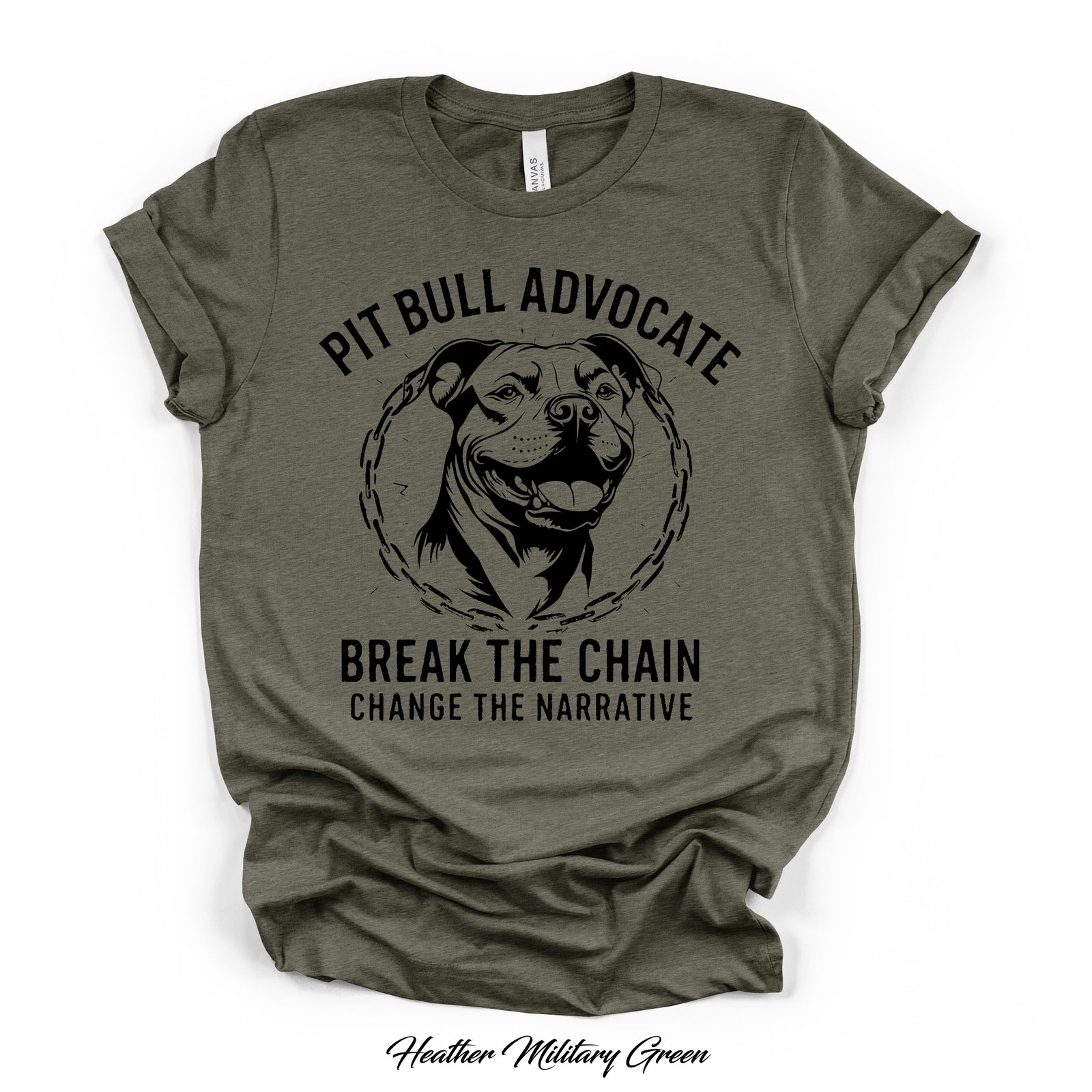 Pit Bull Advocate Break the Chain Tee | Bella Canvas 3001CVC | 5 Colors