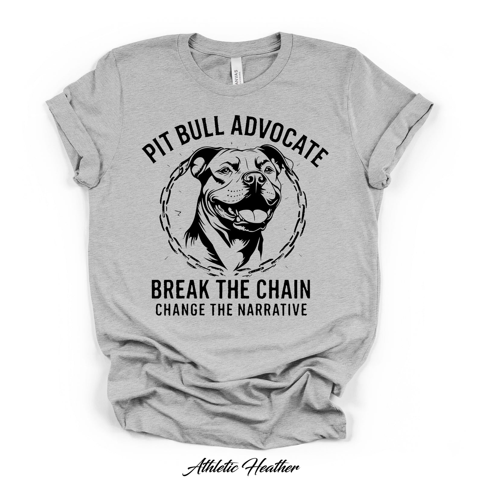 Pit Bull Advocate Break the Chain Tee | Bella Canvas 3001CVC | 5 Colors