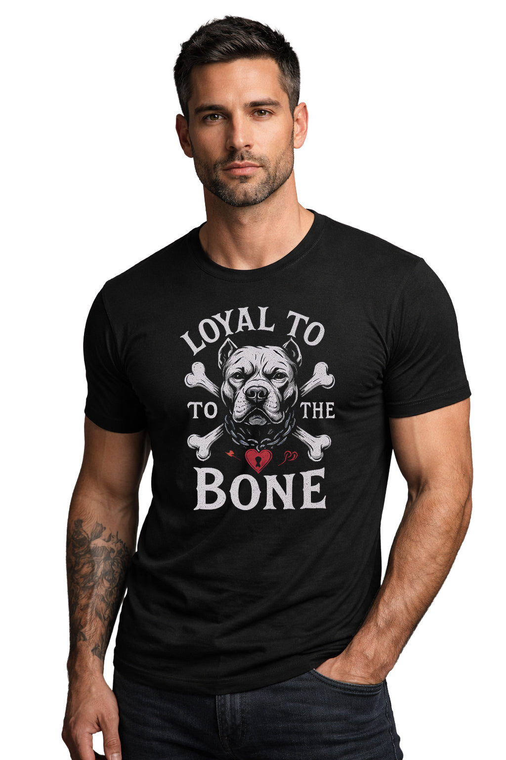 Loyal to the Bone Graphic Tee | Black | Bella Canvas 3001