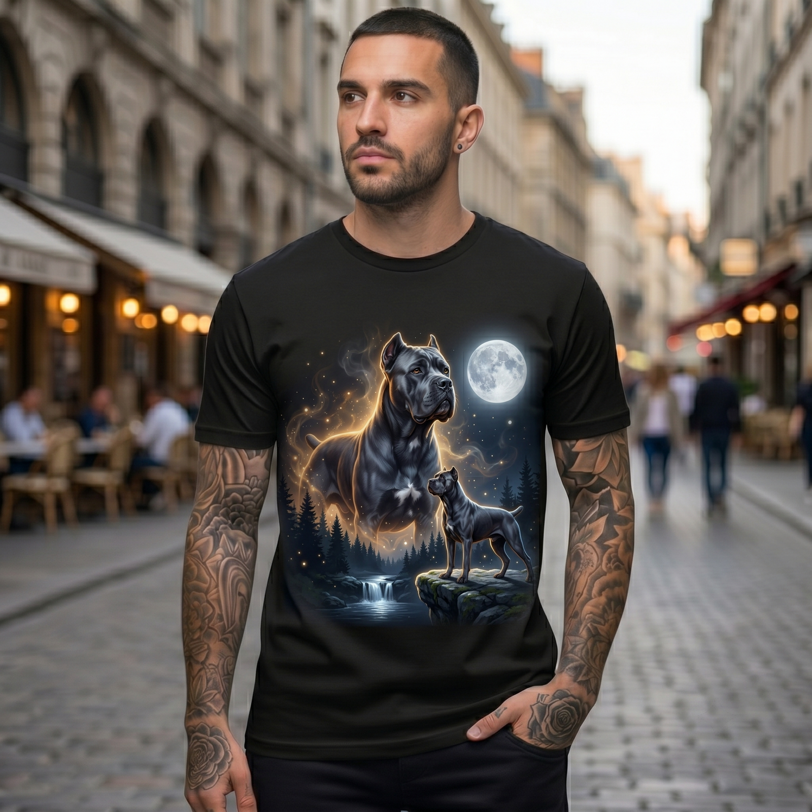 Cane Corso Moonlit Guardian Tee | Bella Canvas | Kingdom Collars