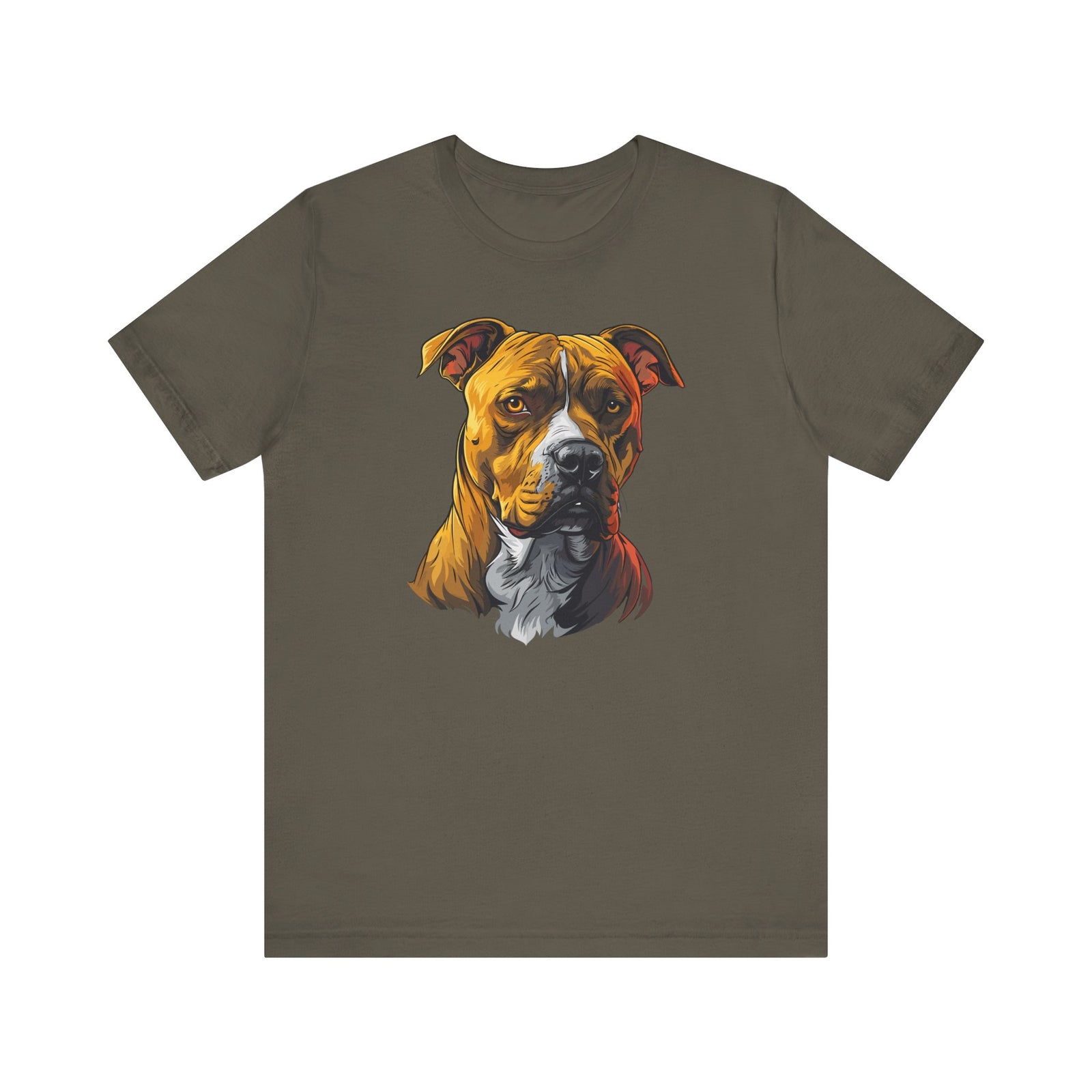 Camiseta de manga corta con busto de pitbull