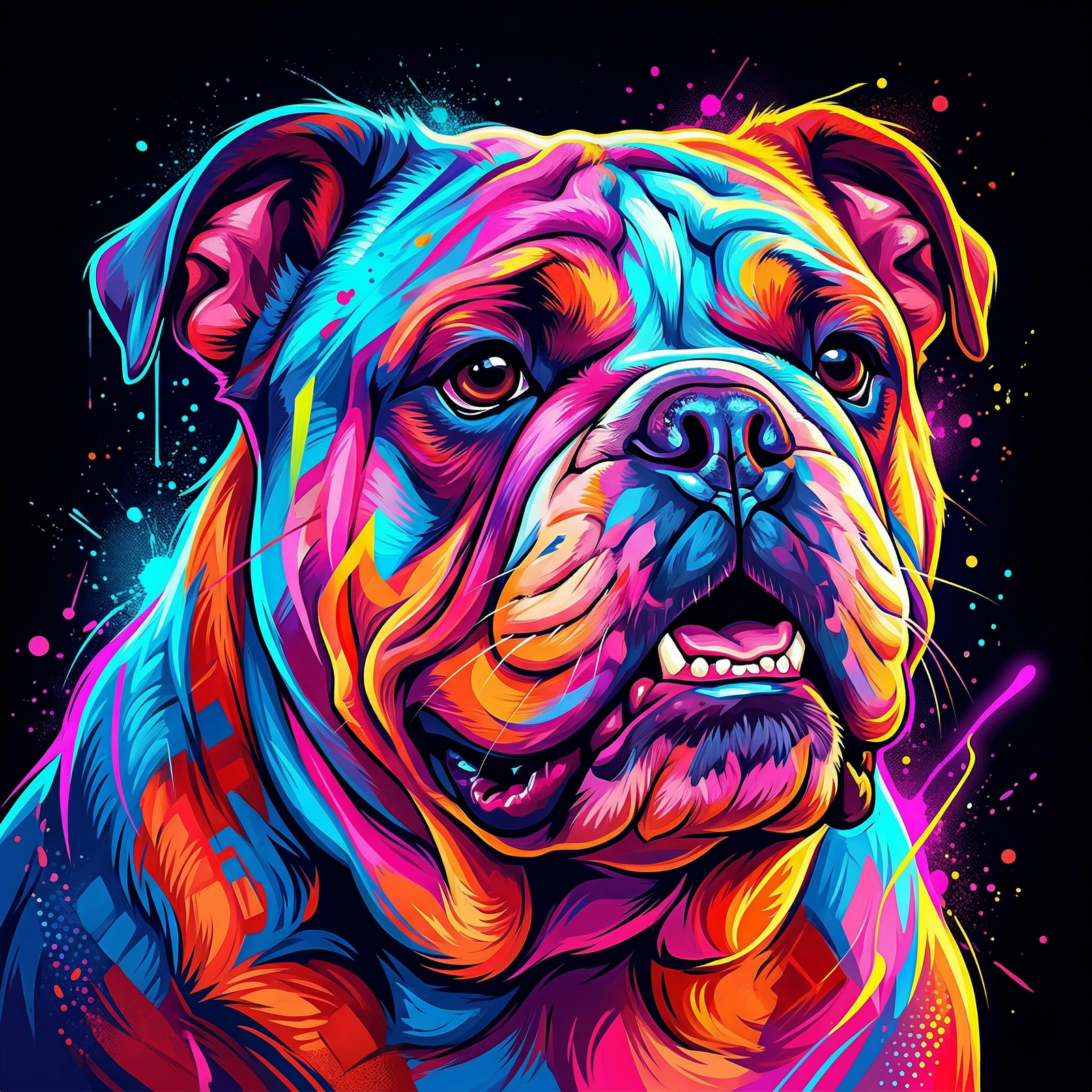 Custom Neon Pop Art Dog Portrait | Personalized Digital Pet Artwork