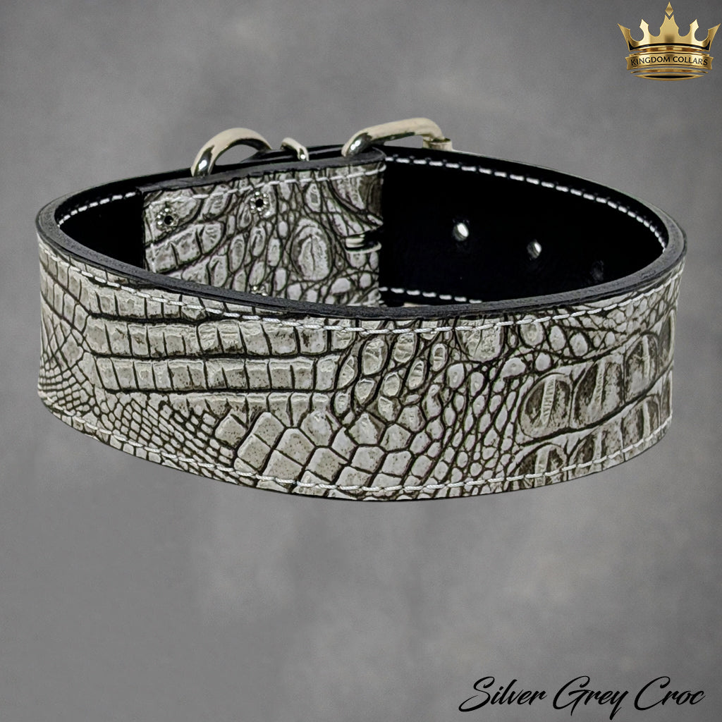 Collar de cuero para perros de 1,5 cm de ancho y 2" de ancho