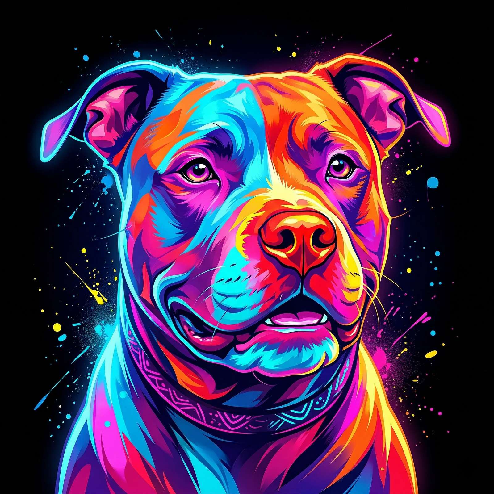 Custom Neon Pop Art Dog Portrait | Personalized Digital Pet Artwork