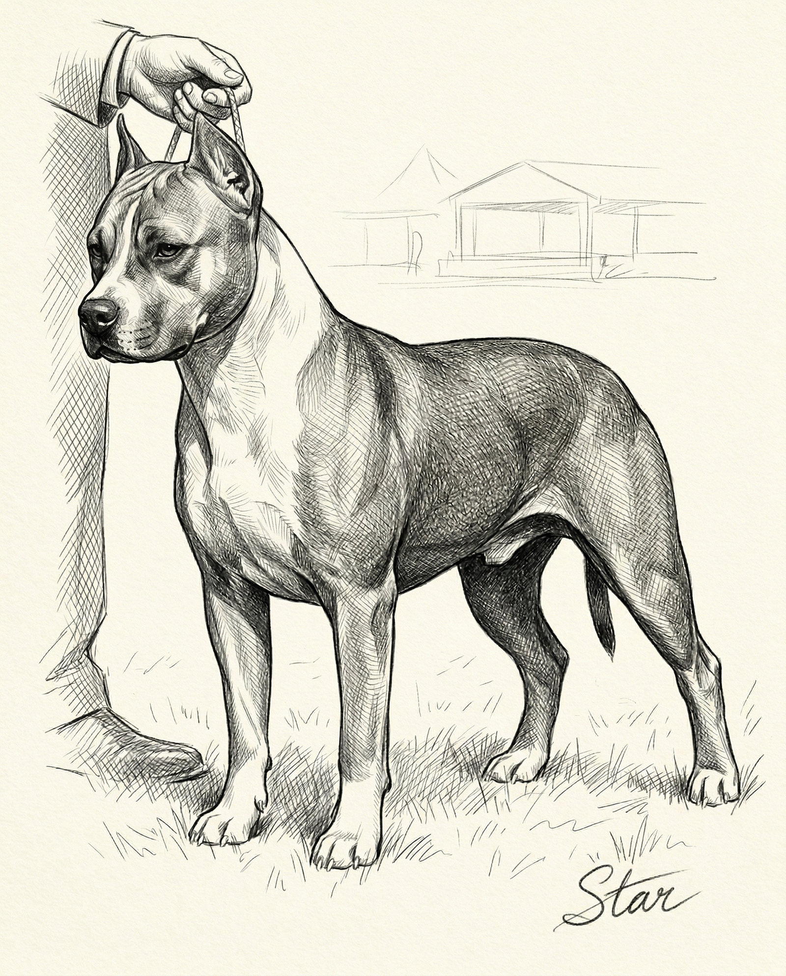 Custom Graphite Pencil Dog Portrait | Personalized Digital Pet Artwork