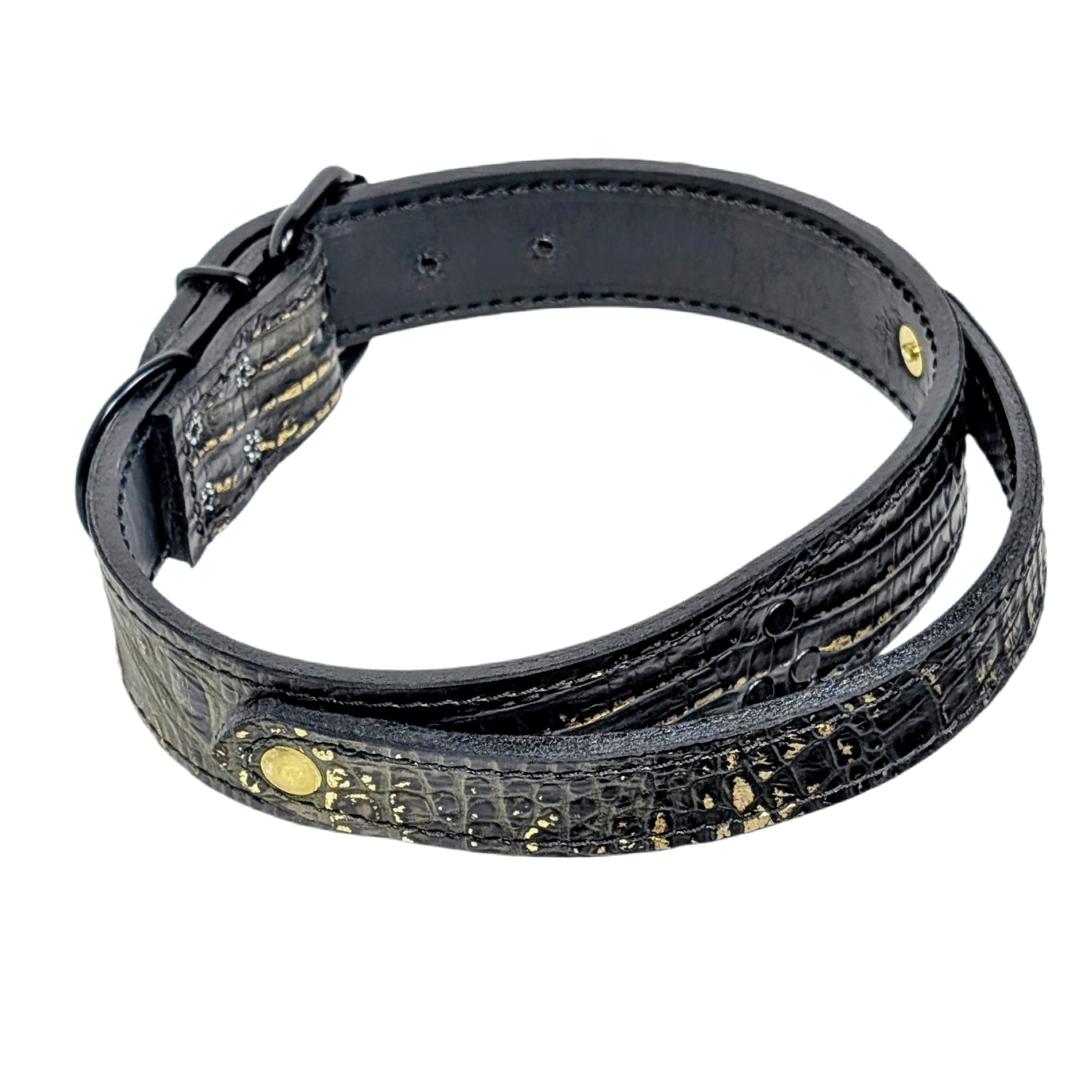 J5 - Coleira para cachorro de couro cravejado de 2 1/2" Bully