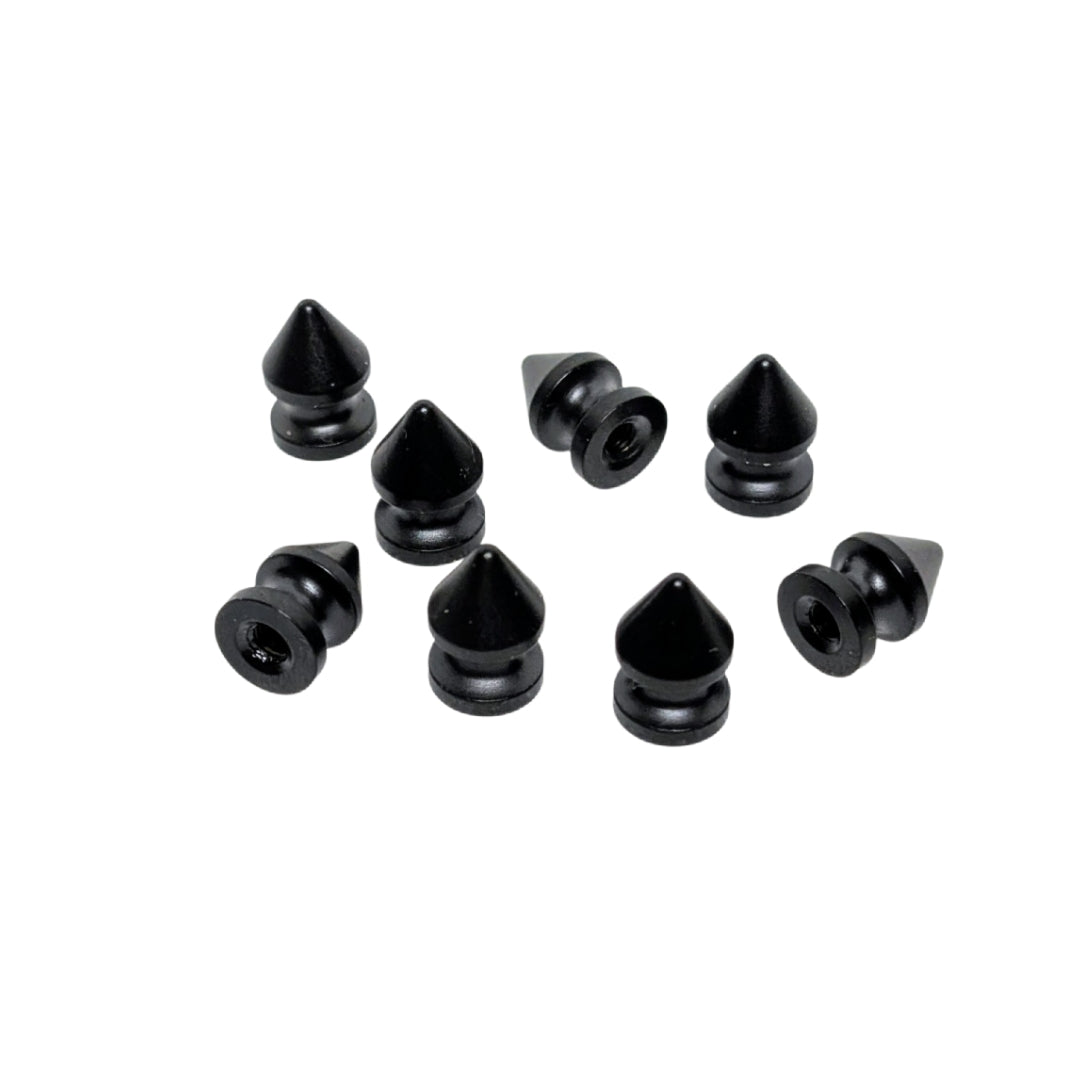 Black Plated Brass Tree Spikes | 1/2" Screwback