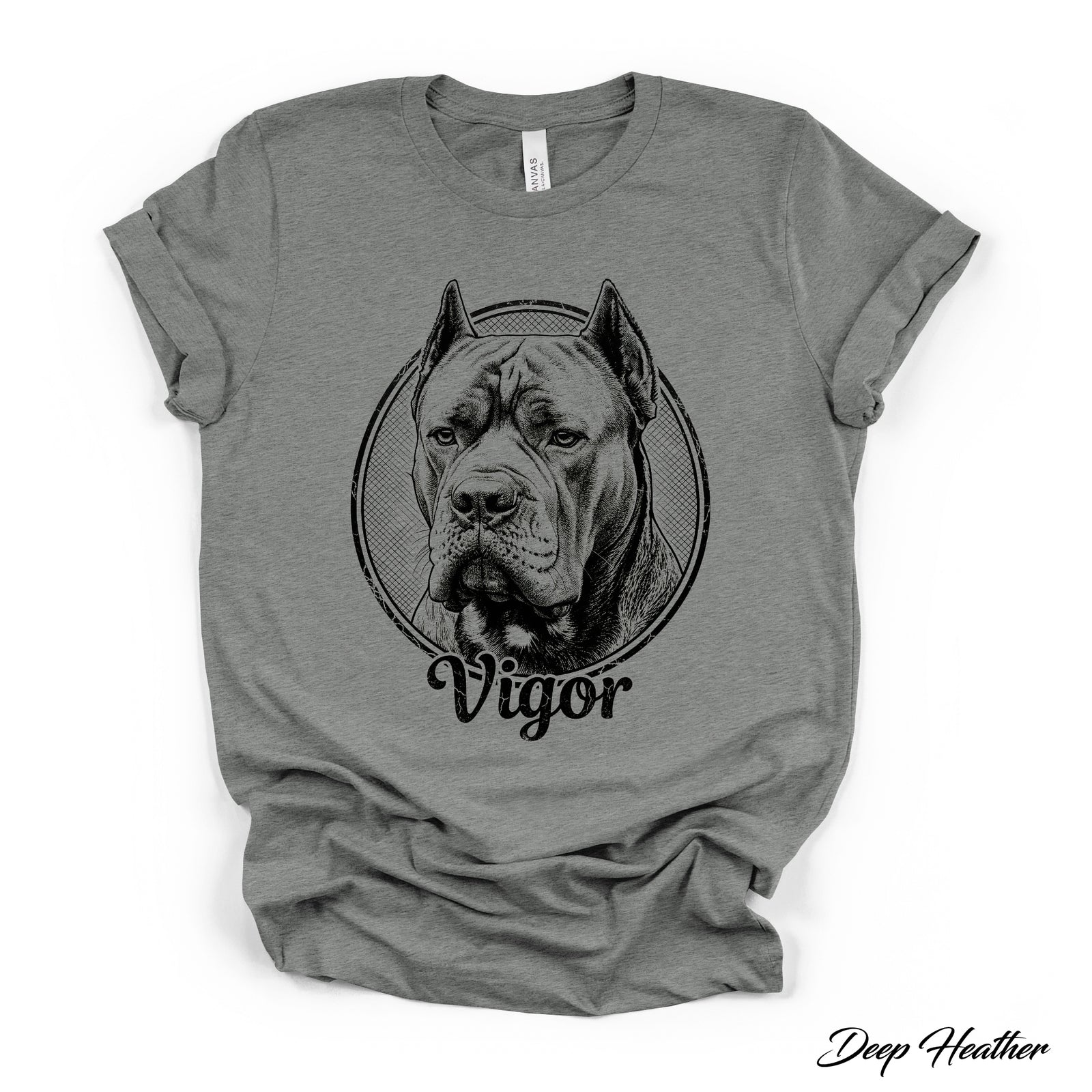 Custom Dog Portrait T-Shirt — Personalized Vintage Engraved Pet Tee