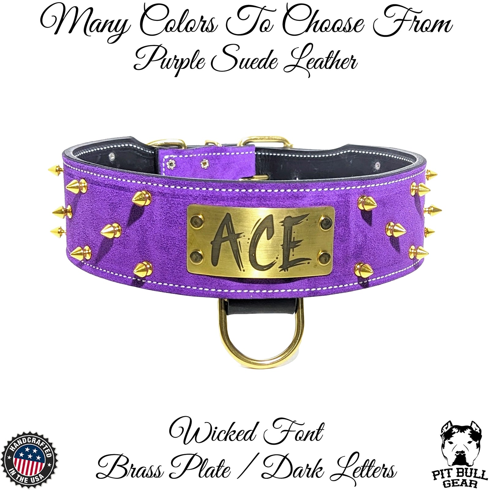 NJ1 - 2 1/2" placa de identificação colar pontiagudo