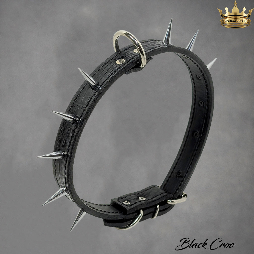 U4 - Collar de cuero con pinchos para perros