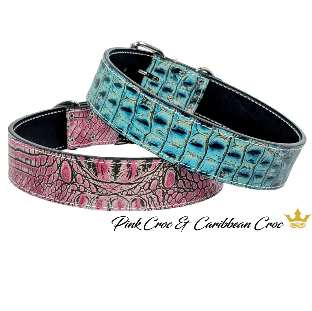 Collar de cuero para perros de 1,5 cm de ancho y 2" de ancho