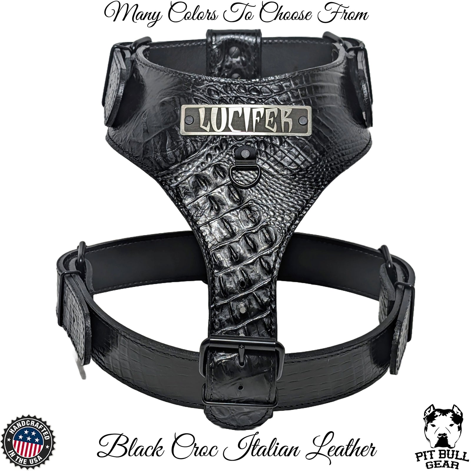 NH4 - Arnés de cuero personalizado para perros