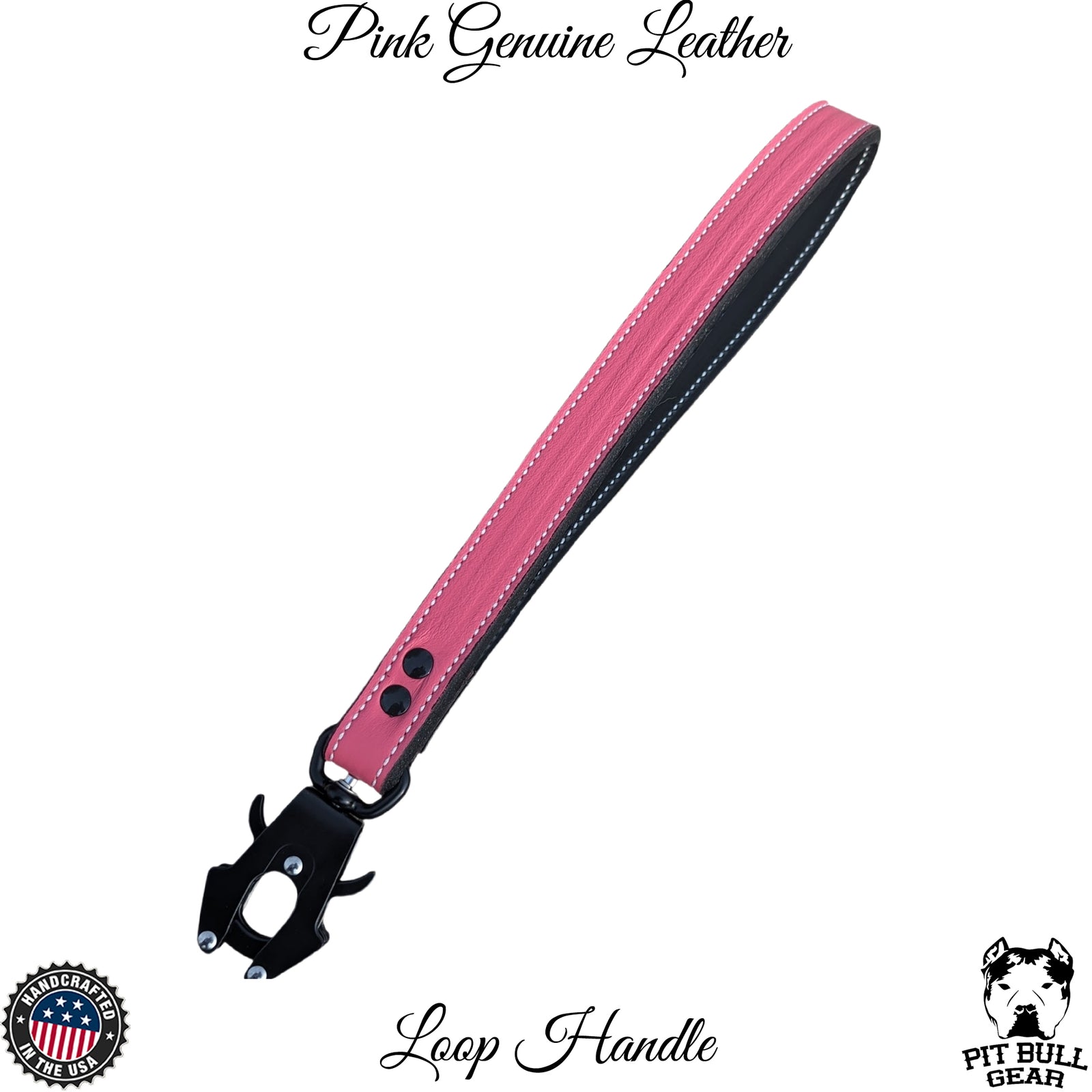 Correa de cuero para perros resistente con clip tipo rana - 15"