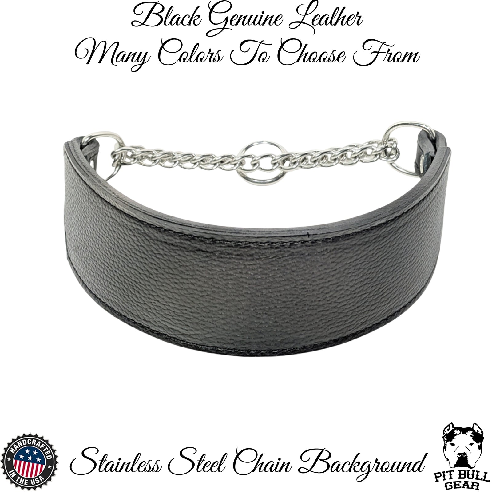 LM25 - 2.5" Wide Leather Martingale Collar