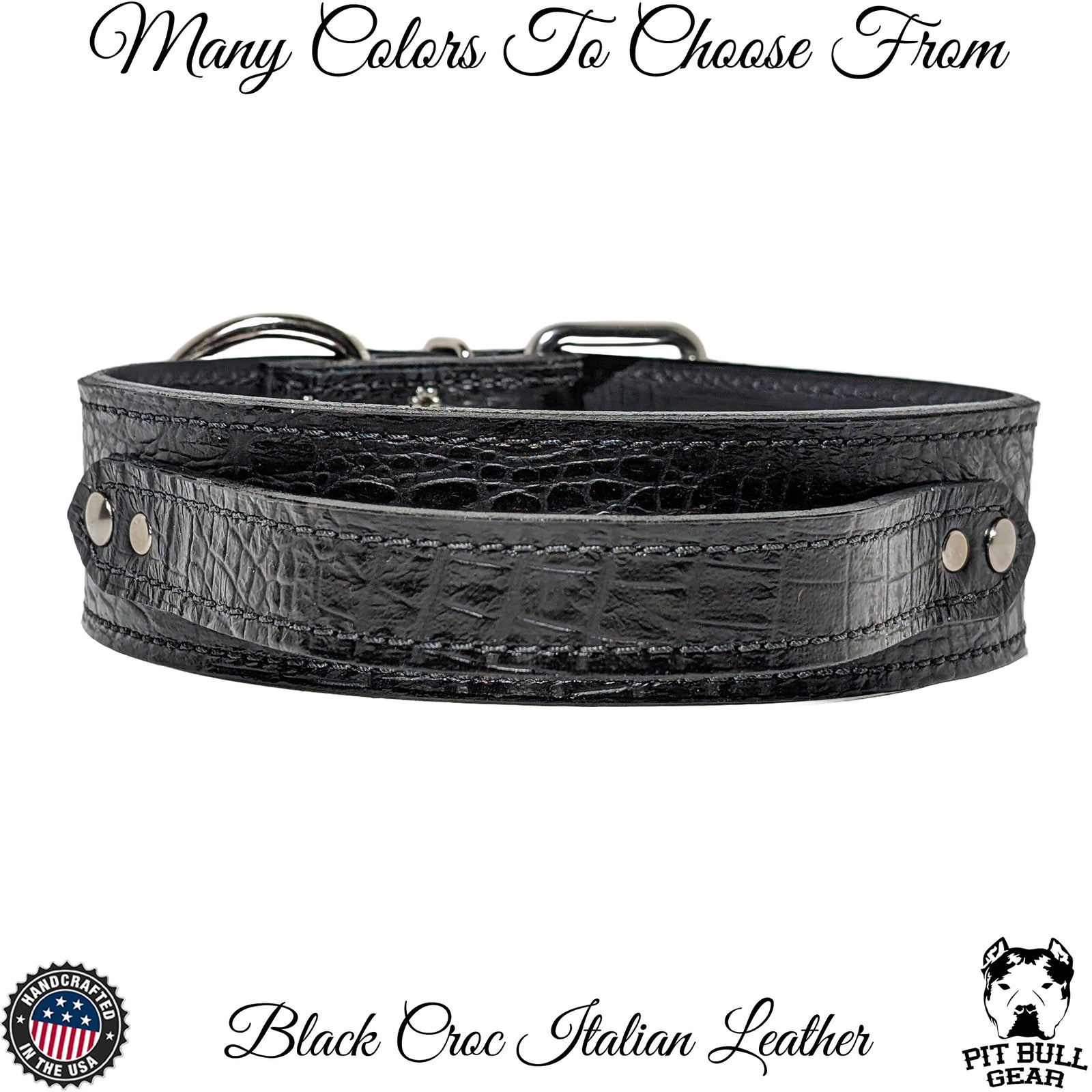 Colar de agitação de couro com alça - 2" de largura