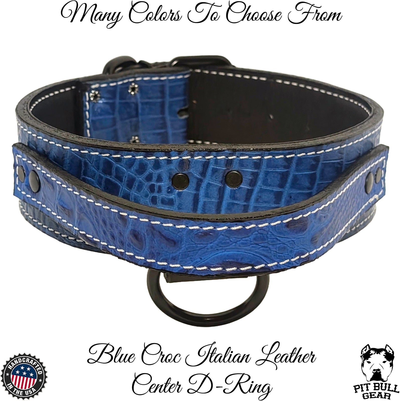 Colar de agitação de couro com alça - 2" de largura