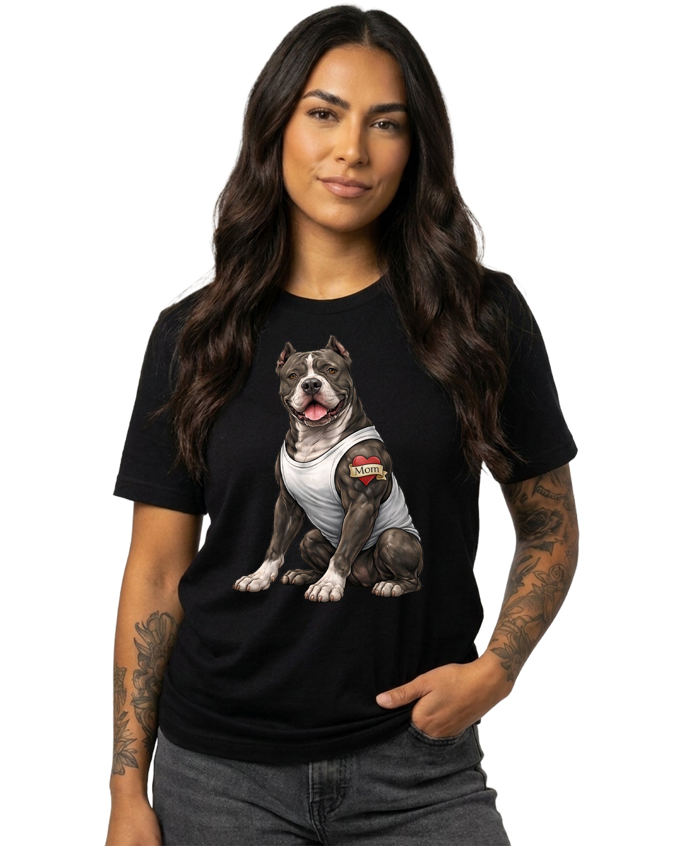American Bully Mom Tattoo Tee | Bella Canvas | Kingdom Collars