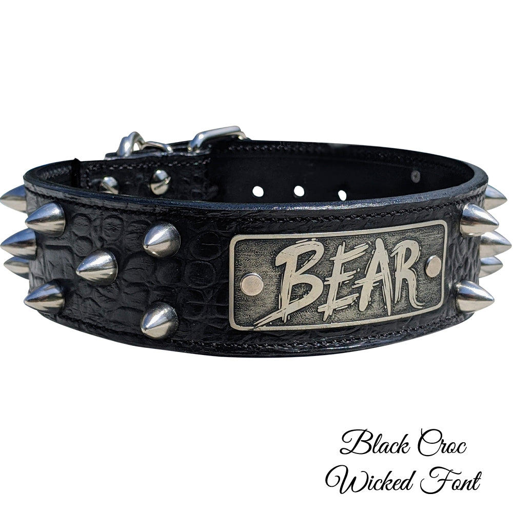 W50 - 2" Colar personalizado com tachinhas de bala