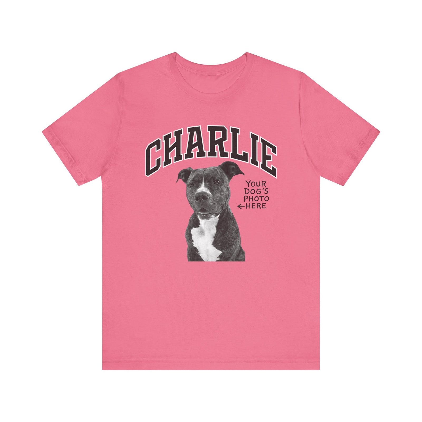Custom Dog Photo + Name T-Shirt