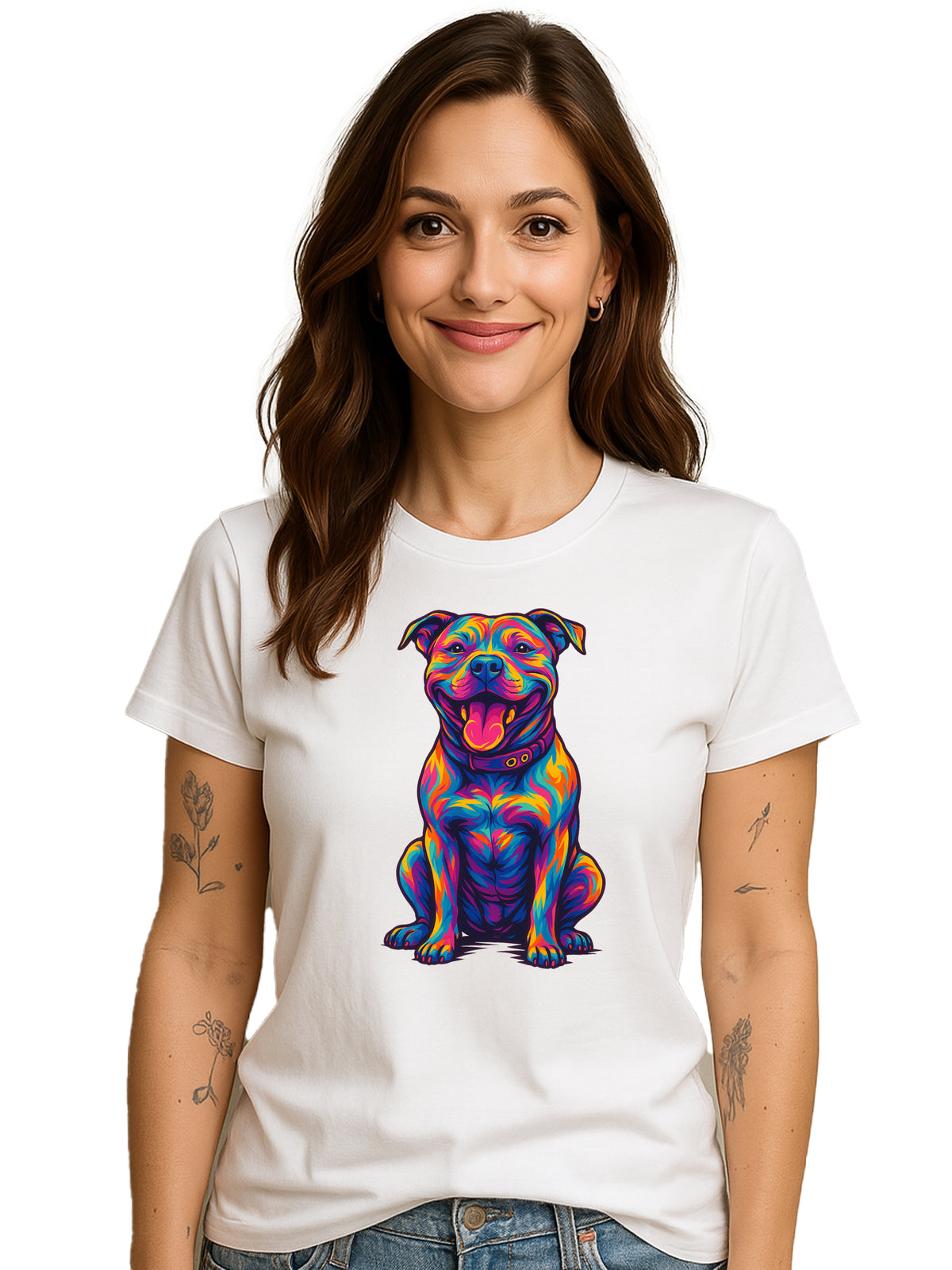 Psychedelic Pit Bull Pop Art Tee