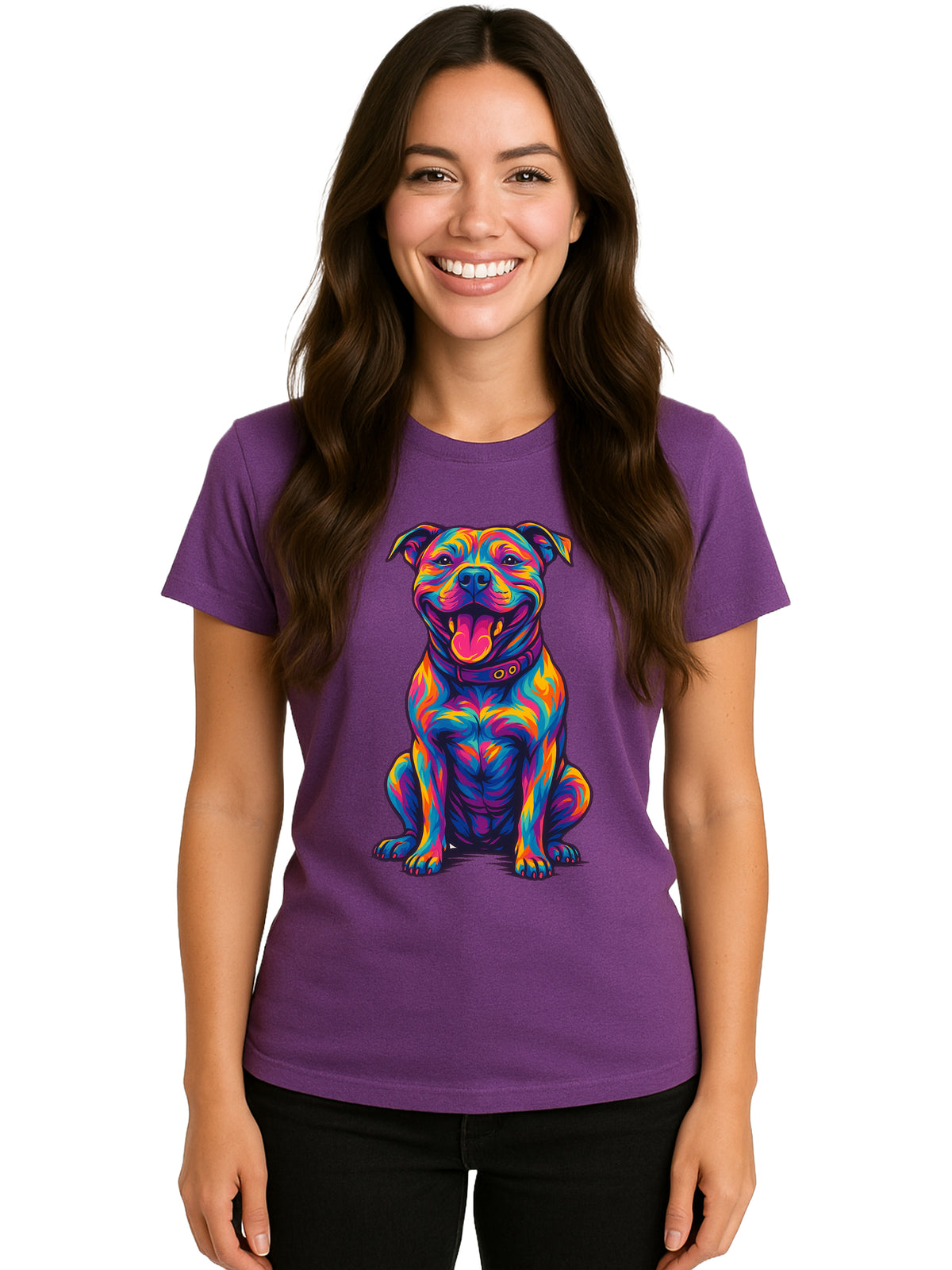 Psychedelic Pit Bull Pop Art Tee