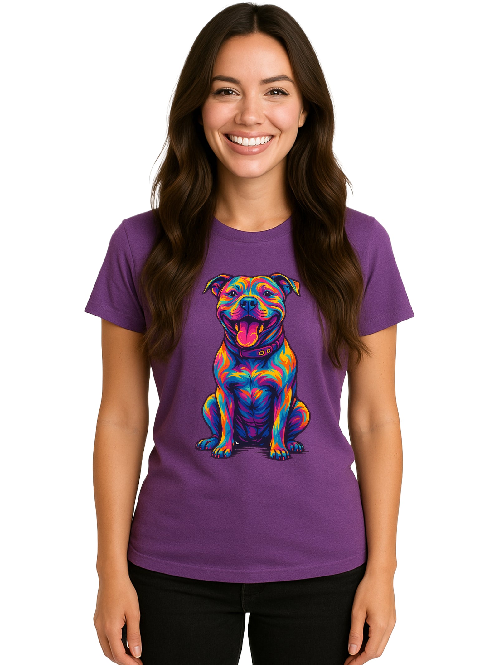 Psychedelic Pit Bull Pop Art Tee