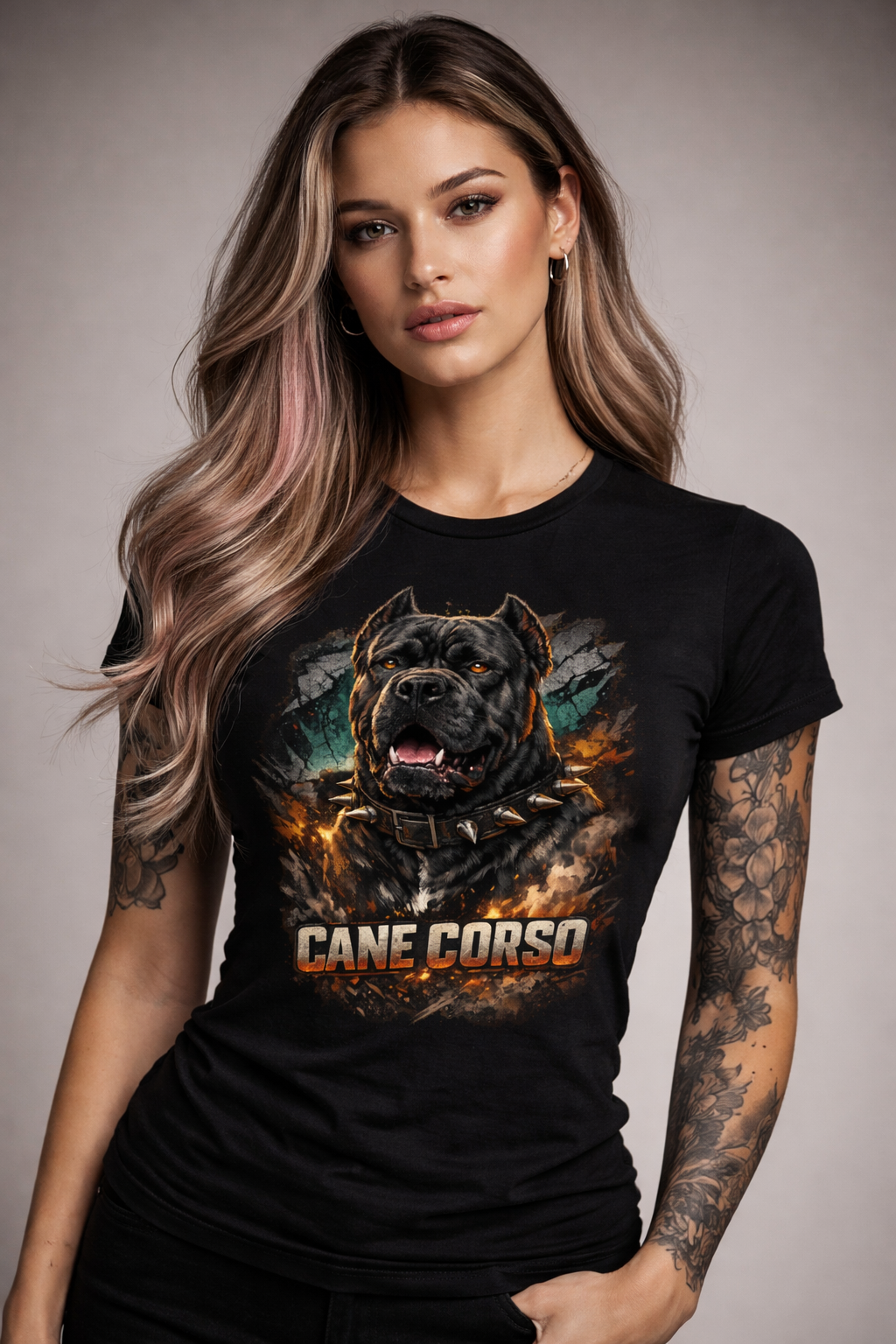 Iron Guardian – Cane Corso Graphic T-Shirt | Bella Canvas 3001 Unisex Tee (Black)