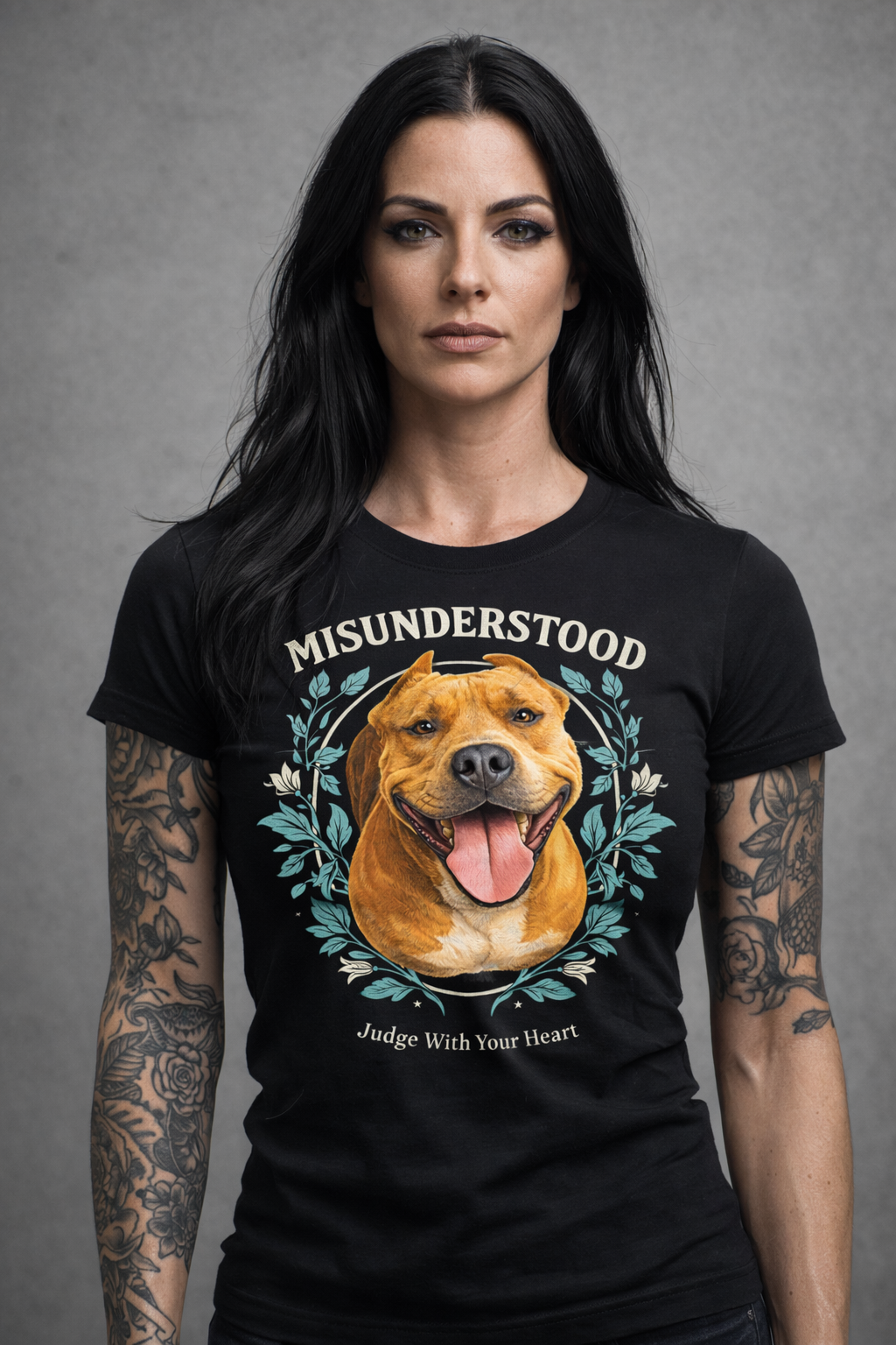 Misunderstood – Judge With Your Heart T-Shirt | Bella Canvas 3001 Unisex Black Tee