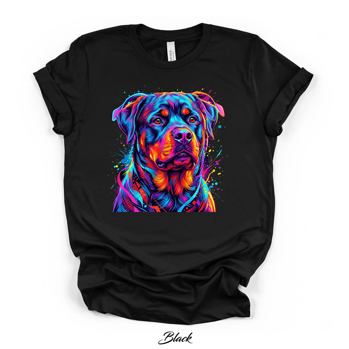Custom Neon Pop Art Dog Portrait T-Shirt — Personalized Pet Photo Tee