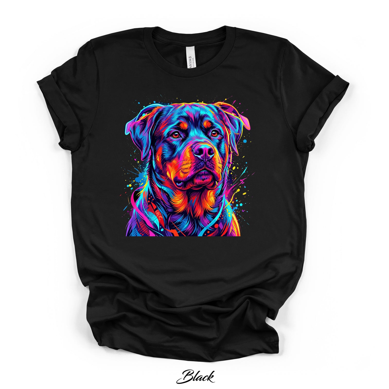 Custom Neon Pop Art Dog Portrait T-Shirt — Personalized Pet Photo Tee