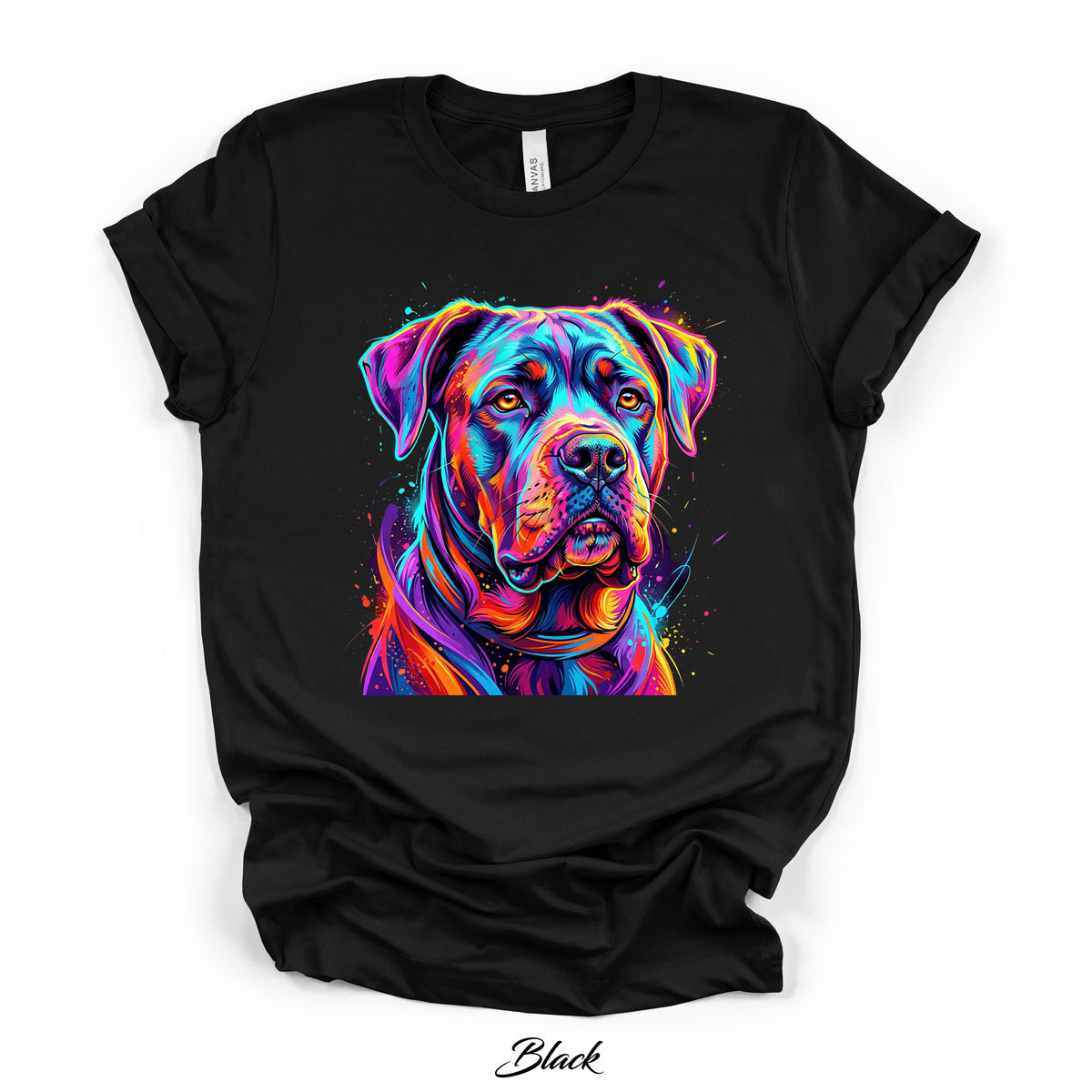 Custom Neon Pop Art Dog Portrait T-Shirt — Personalized Pet Photo Tee