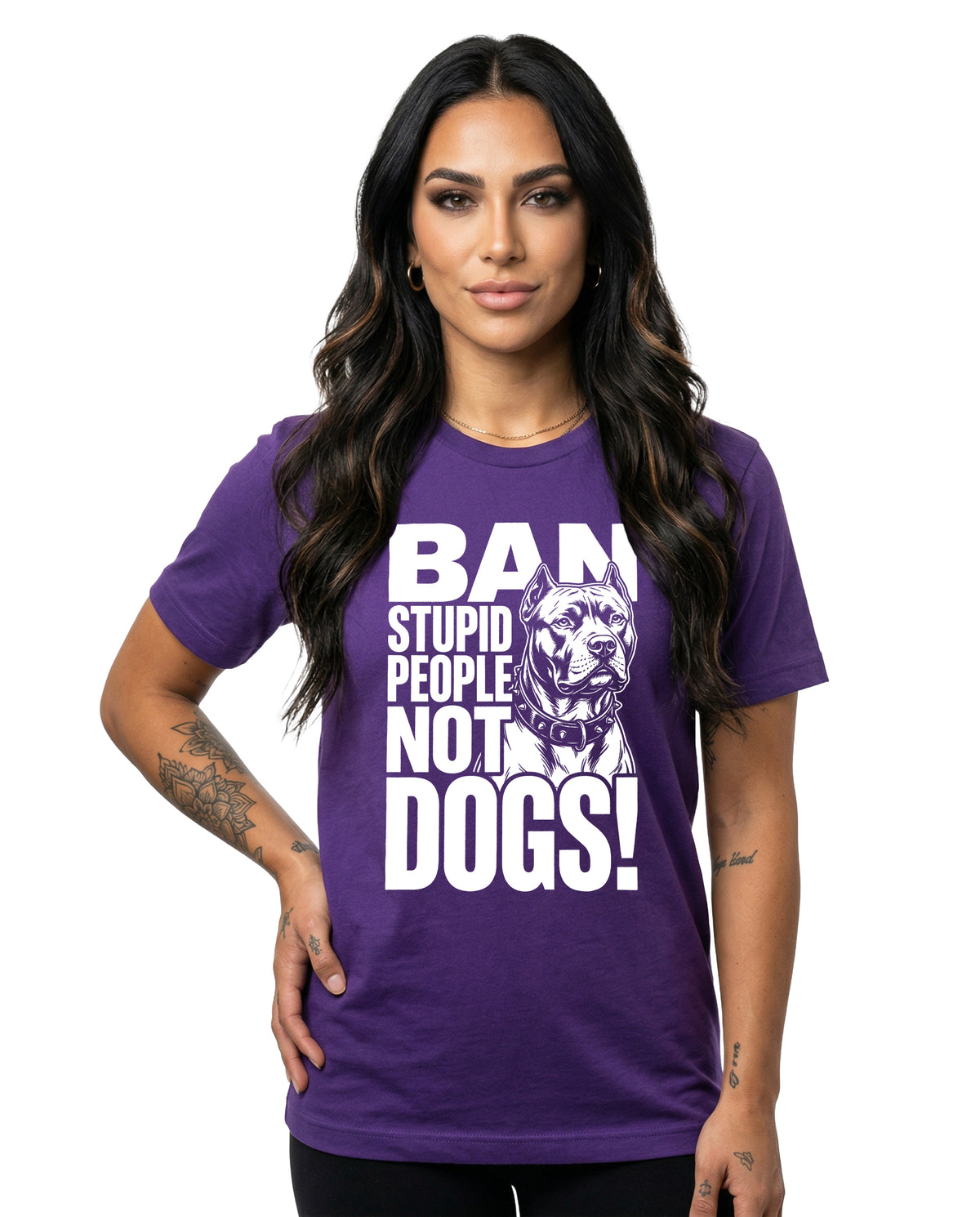 Ban Stupid People Not Dogs Tee | Bella Canvas 3001 | Direct-to-Garment Print