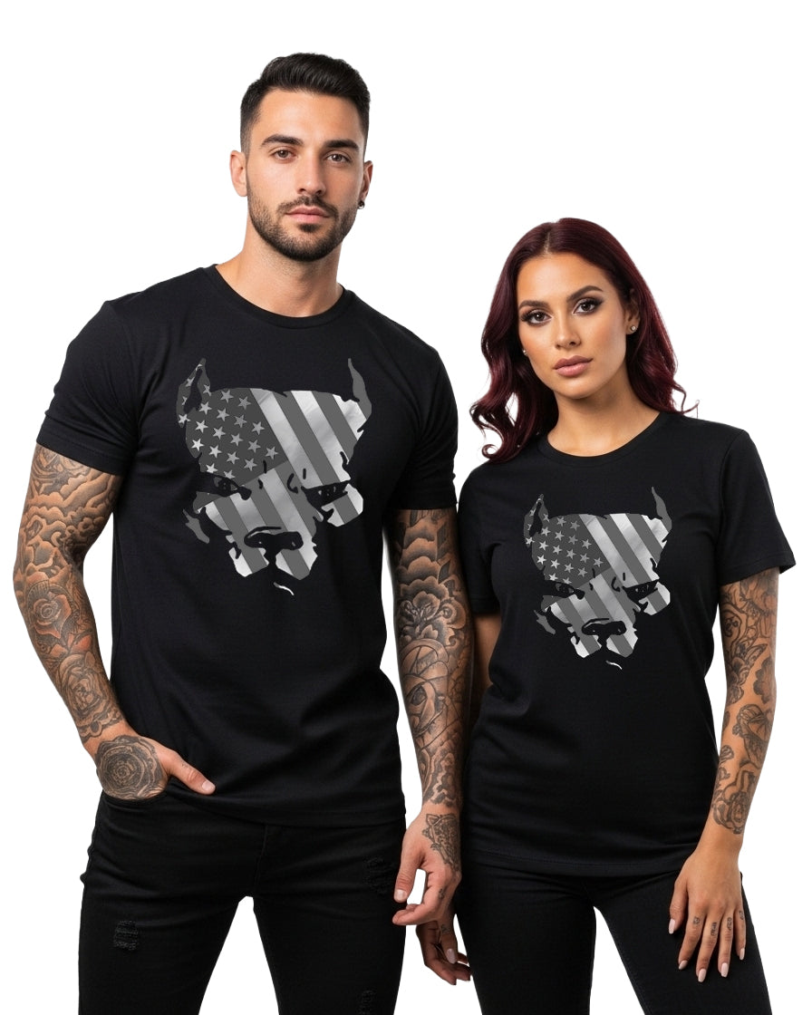 Bully Flag Graphic Tee | Black | Direct-to-Garment Print | Bella Canvas 3001