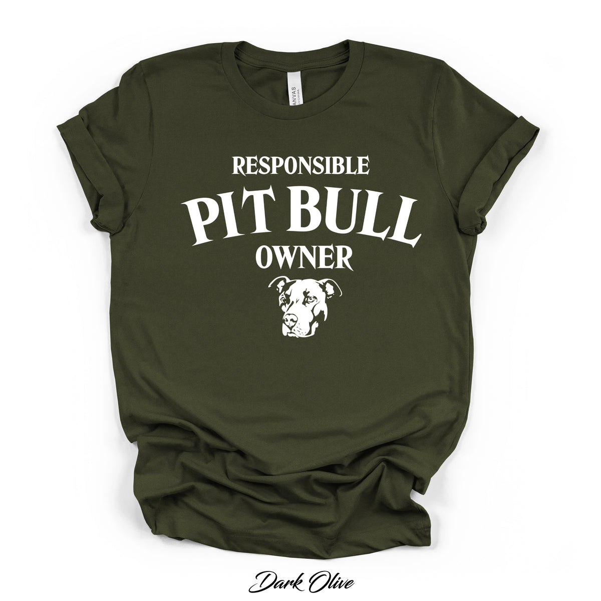 Responsible Pit Bull Owner Tee | Bella Canvas 3001 | Direct-to-Garment Print