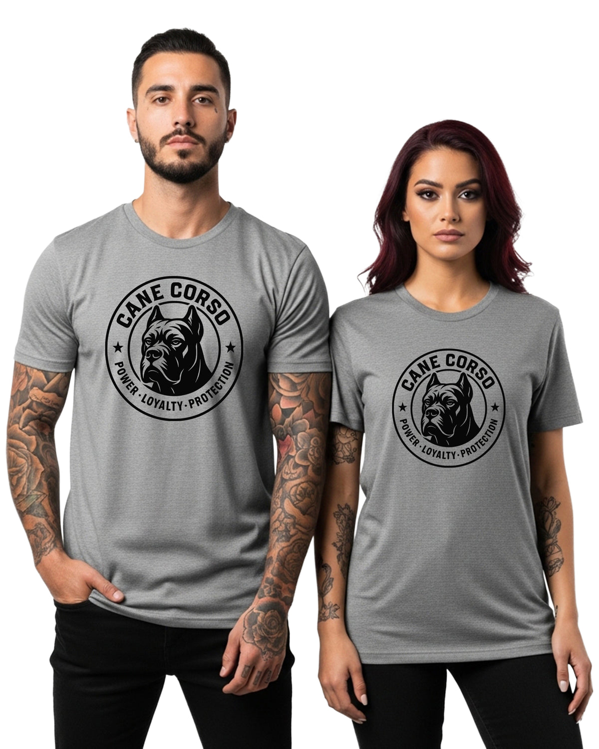 Cane Corso Power Loyalty Protection Tee | Bella Canvas 3001CVC | Direct-to-Garment Print