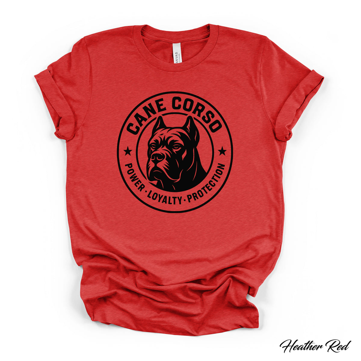 Cane Corso Power Loyalty Protection Tee | Bella Canvas 3001CVC | Direct-to-Garment Print
