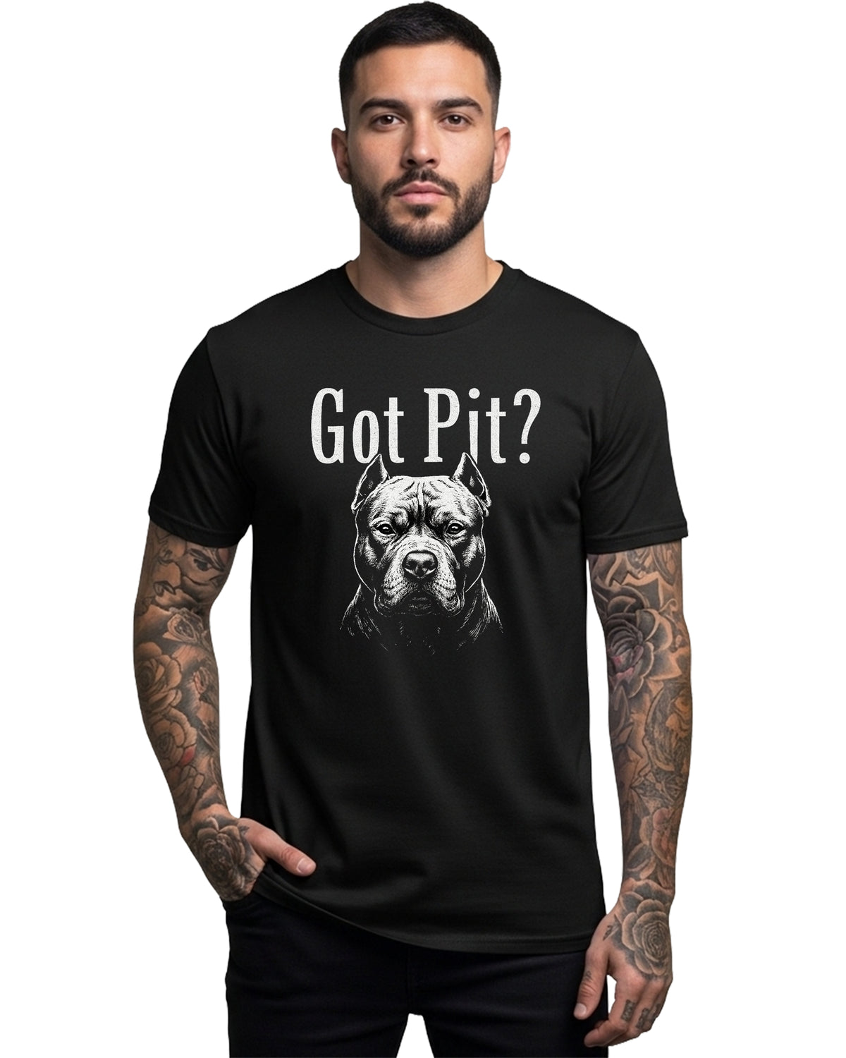 Got Pit? Graphic Tee | Black | Direct-to-Garment Print | Bella Canvas 3001