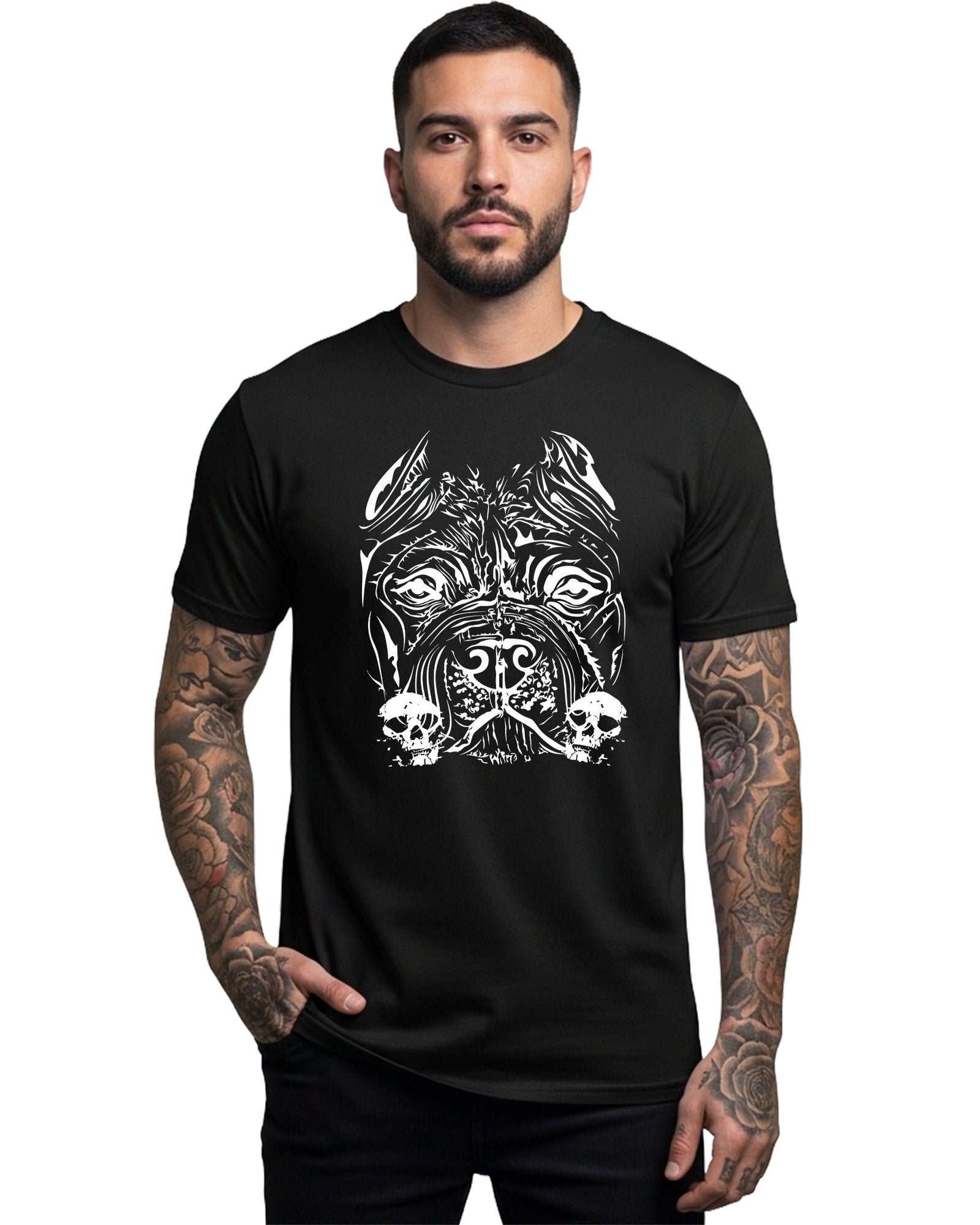 Bully Skull Graphic Tee | Black | Direct-to-Garment Print | Bella Canvas 3001