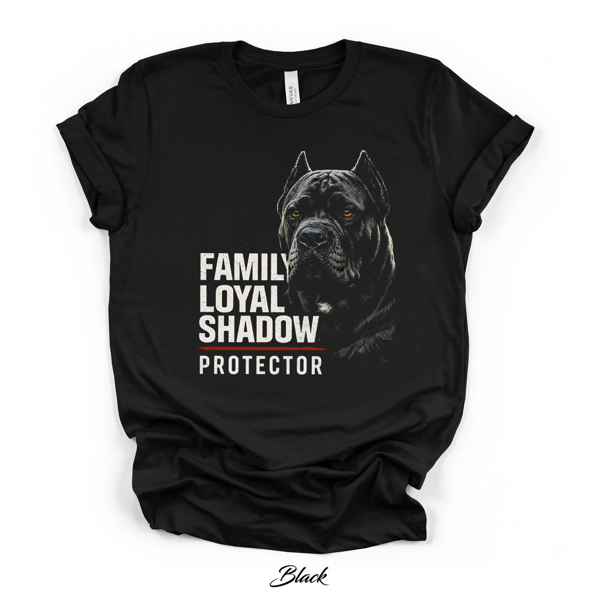 Cane Corso Family Loyal Shadow Protector Tee | Bella Canvas 3001
